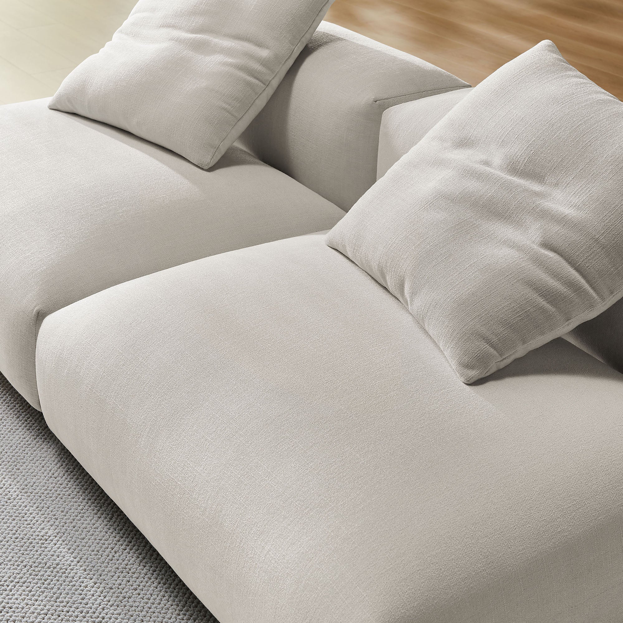 Solace 2-Piece Modular Upholstered Fabric Sofa by Modway - Image 13