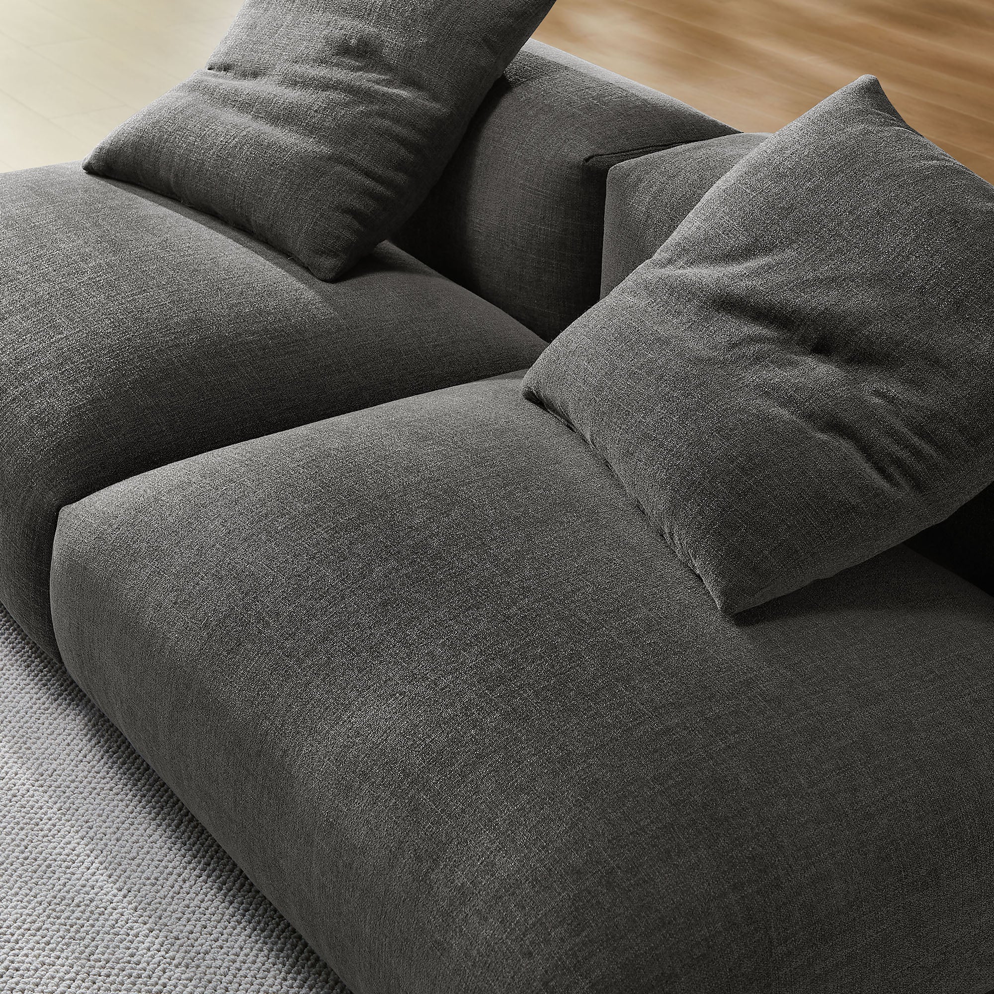 Solace 2-Piece Modular Upholstered Fabric Sofa by Modway - Image 4