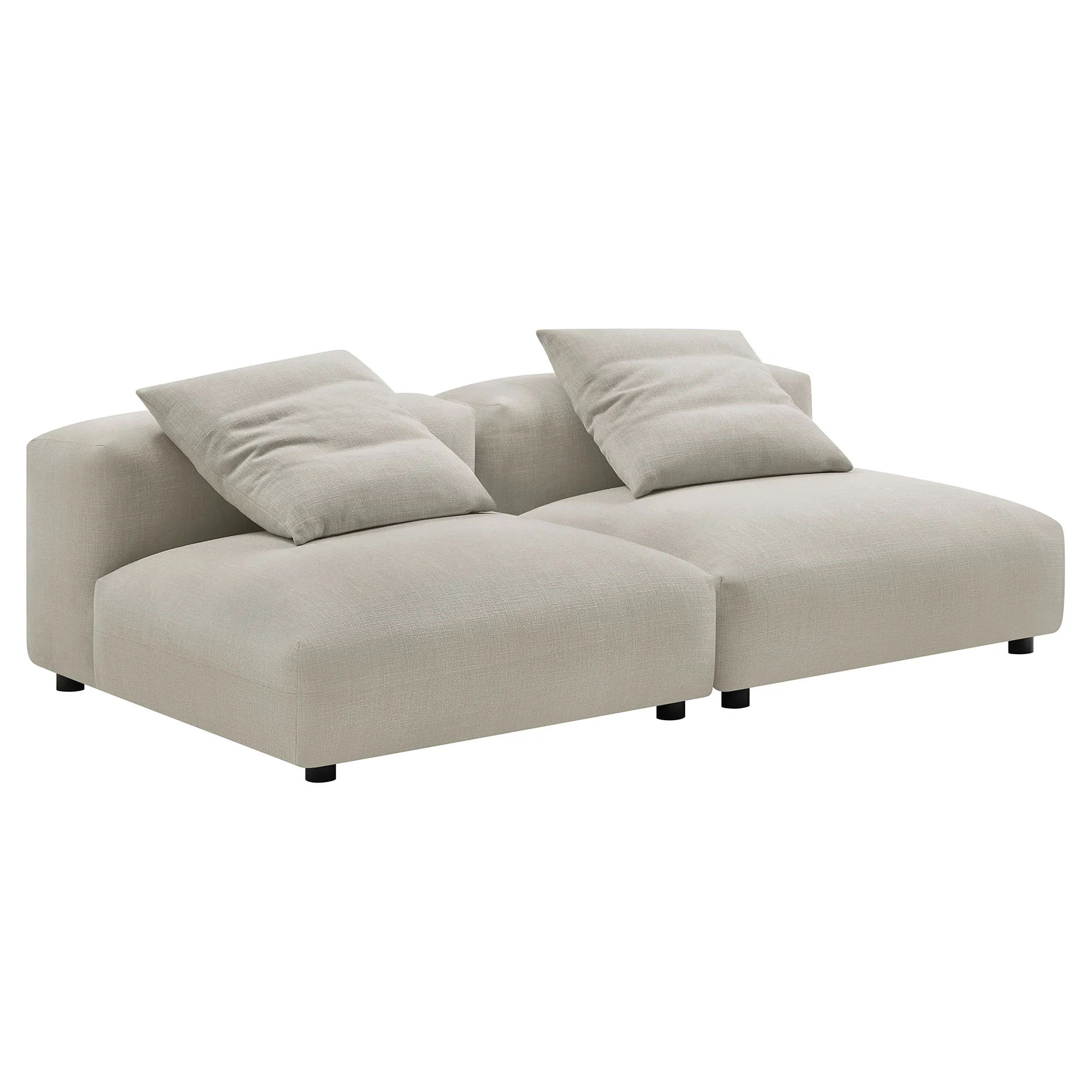 Solace 2-Piece Modular Upholstered Fabric Sofa by Modway - Image 6