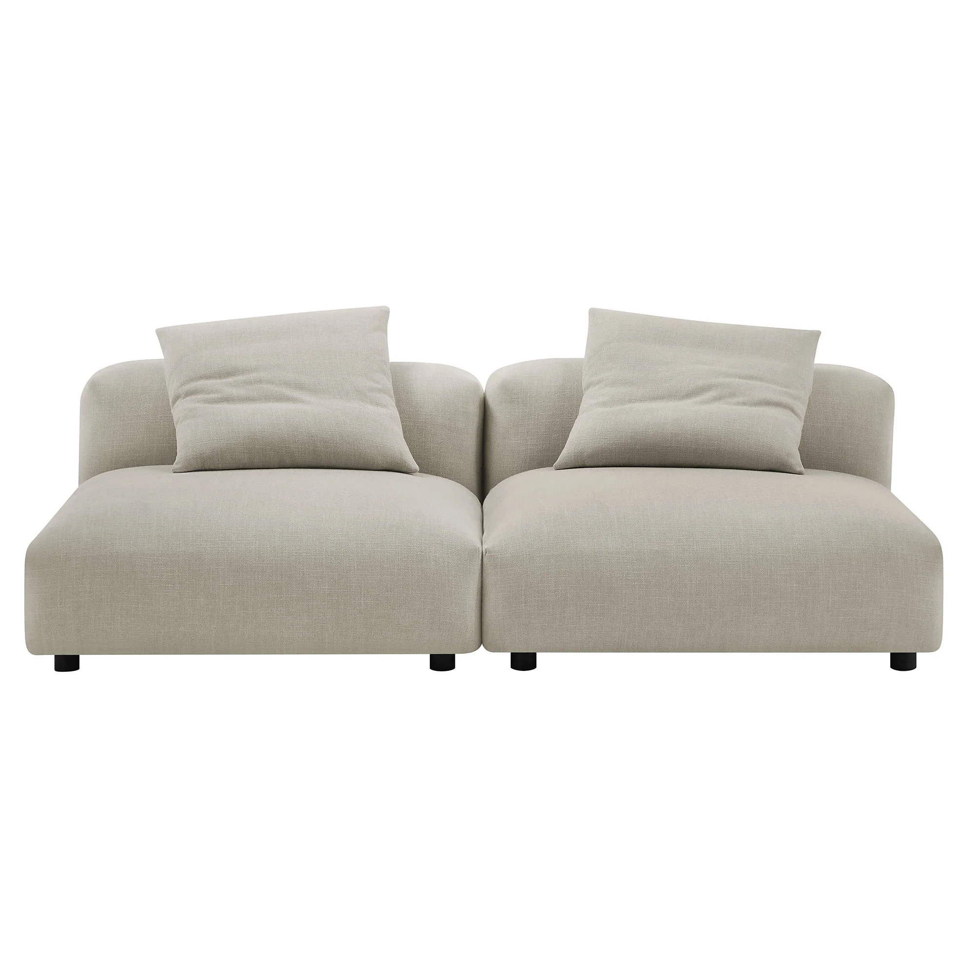 Solace 2-Piece Modular Upholstered Fabric Sofa by Modway - Image 7