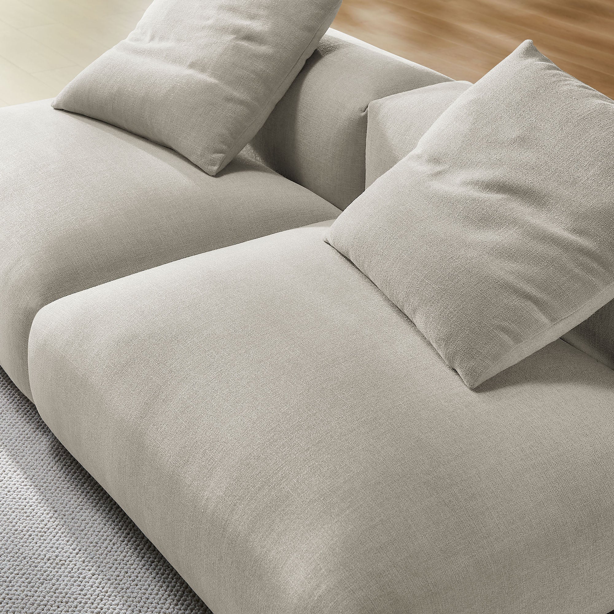 Solace 2-Piece Modular Upholstered Fabric Sofa by Modway - Image 8