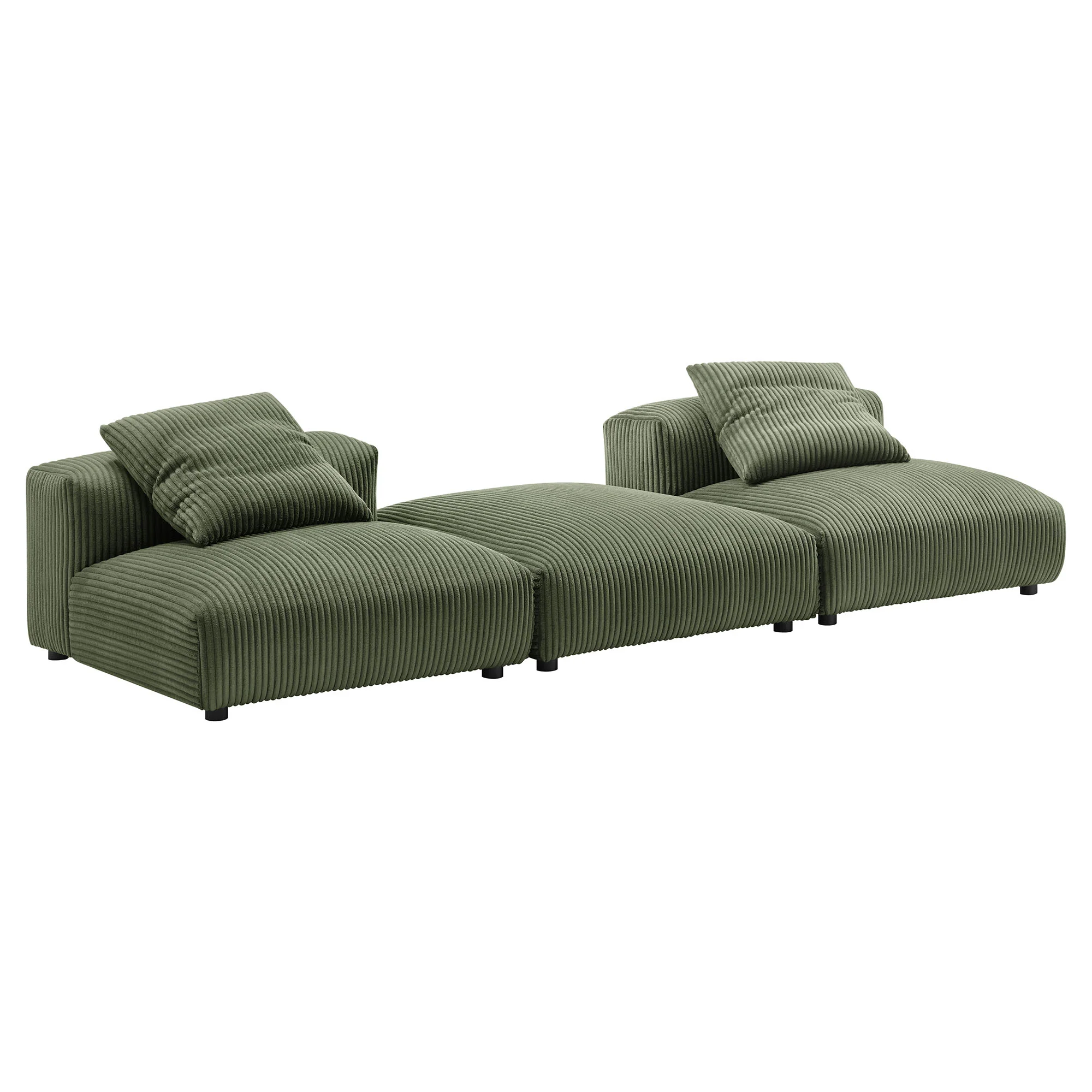 Solace 3-Piece Modular Corduroy Upholstered Sectional Sofa by Modway - Image 10