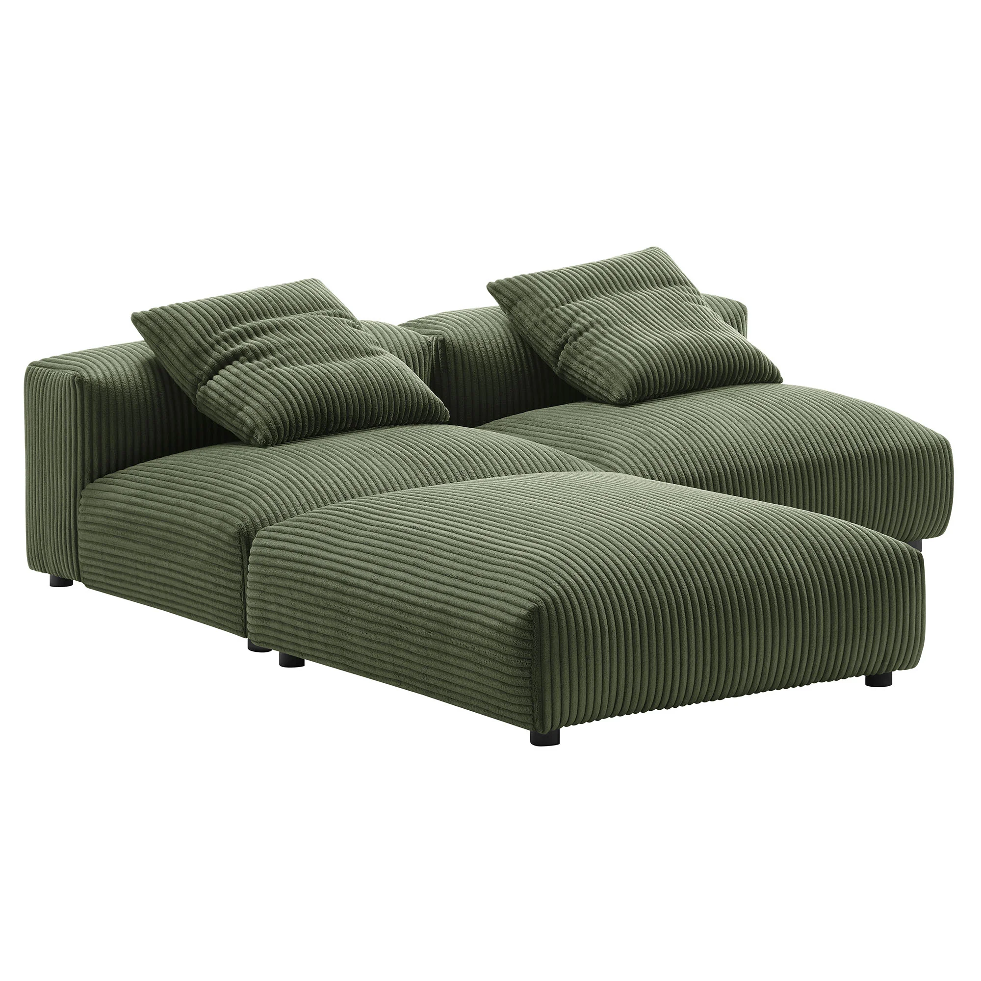 Solace 3-Piece Modular Corduroy Upholstered Sectional Sofa by Modway - Image 14