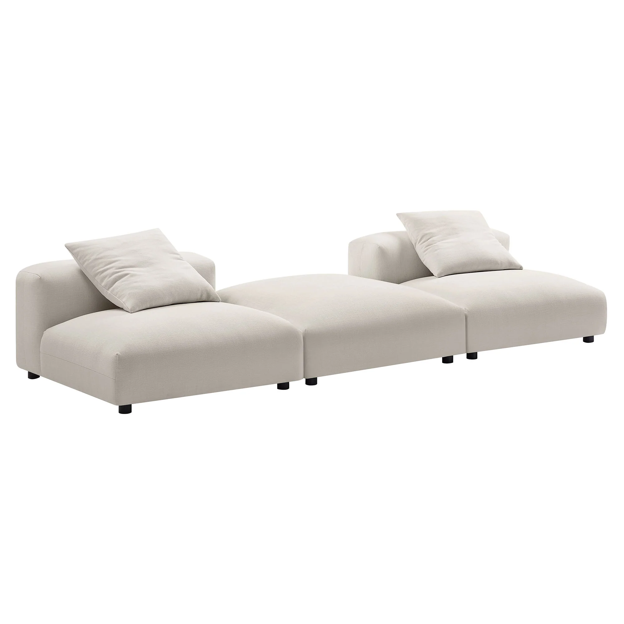 Solace 3-Piece Modular Upholstered Fabric Sectional Sofa by Modway - Image 19