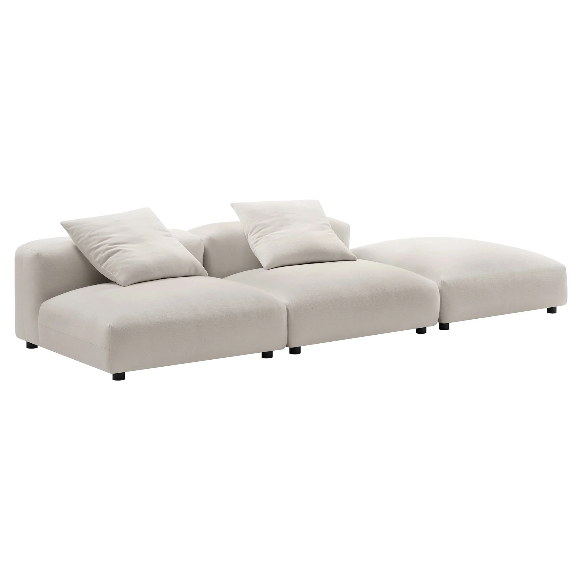 Solace 3-Piece Modular Upholstered Fabric Sectional Sofa by Modway - Image 20