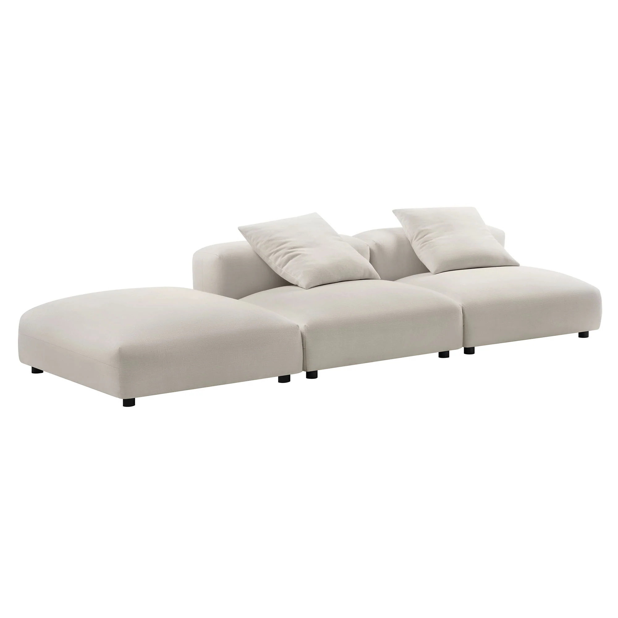 Solace 3-Piece Modular Upholstered Fabric Sectional Sofa by Modway - Image 21