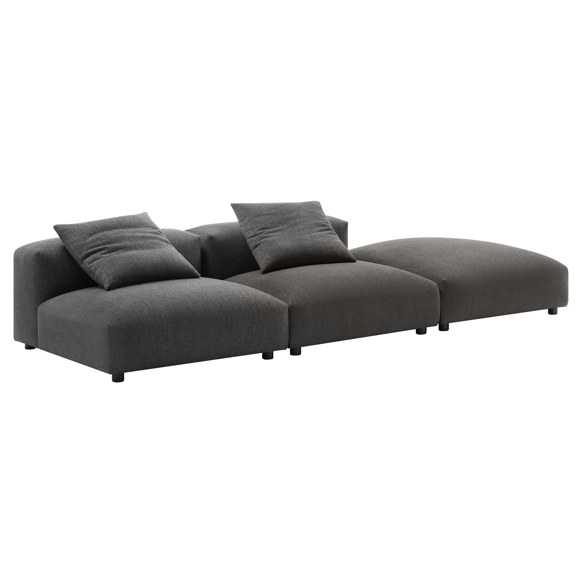 Solace 3-Piece Modular Upholstered Fabric Sectional Sofa by Modway - Image 3