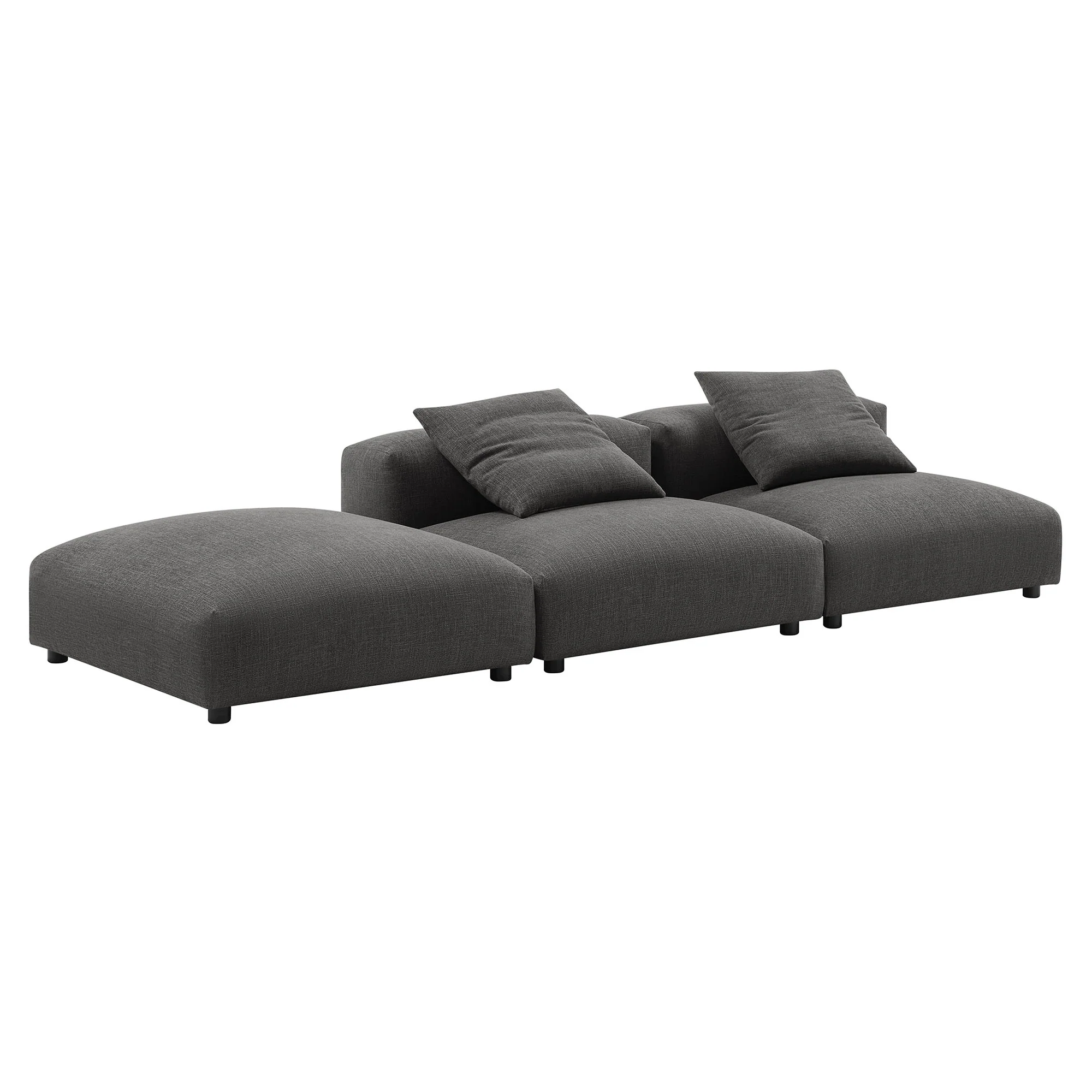 Solace 3-Piece Modular Upholstered Fabric Sectional Sofa by Modway - Image 4