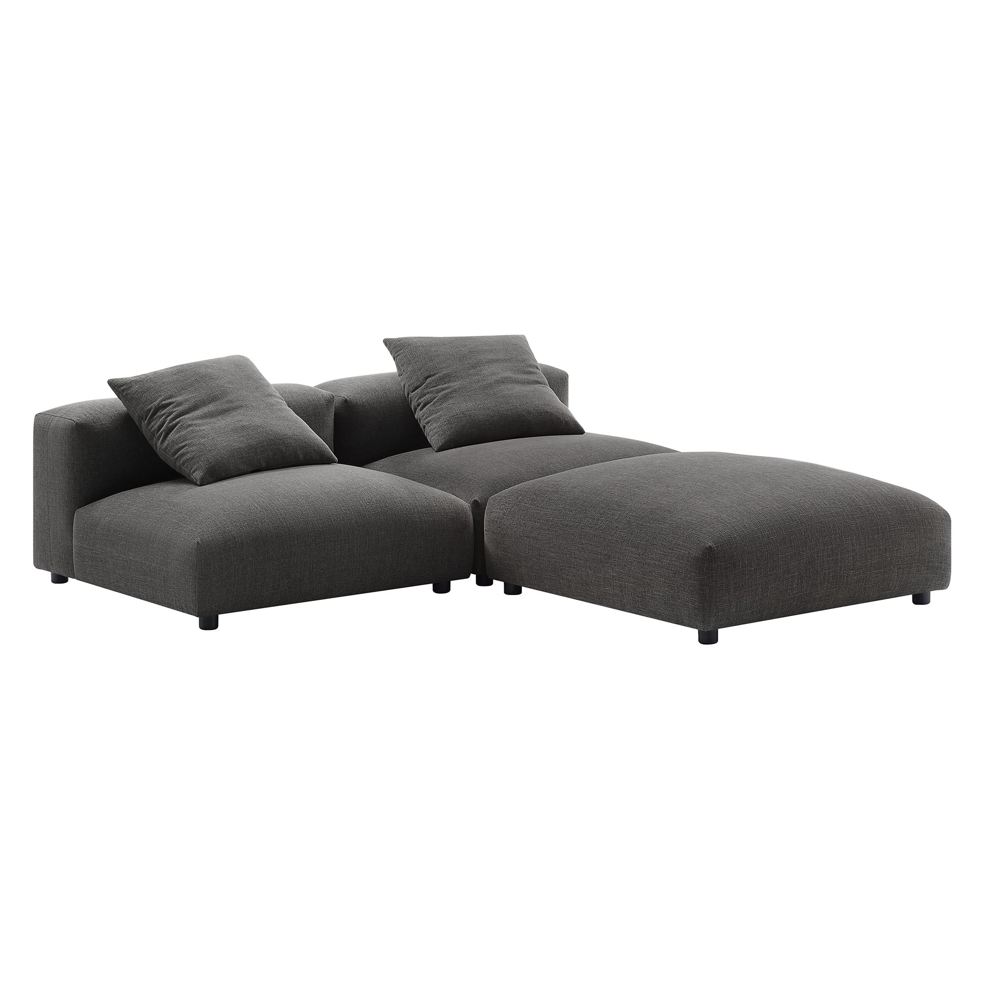 Solace 3-Piece Modular Upholstered Fabric Sectional Sofa by Modway - Image 5
