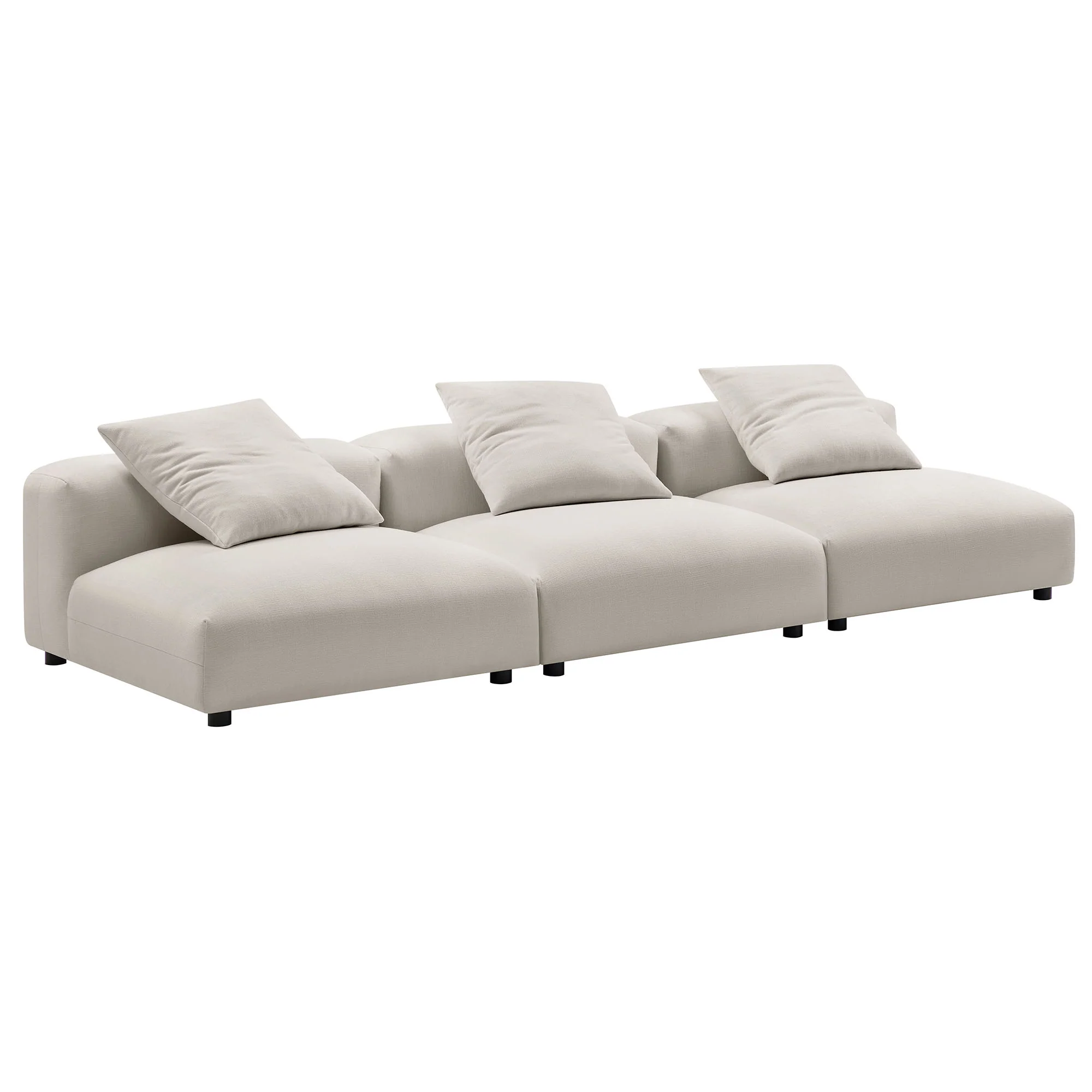 Solace 3-Piece Modular Upholstered Fabric Sofa by Modway - Image 11