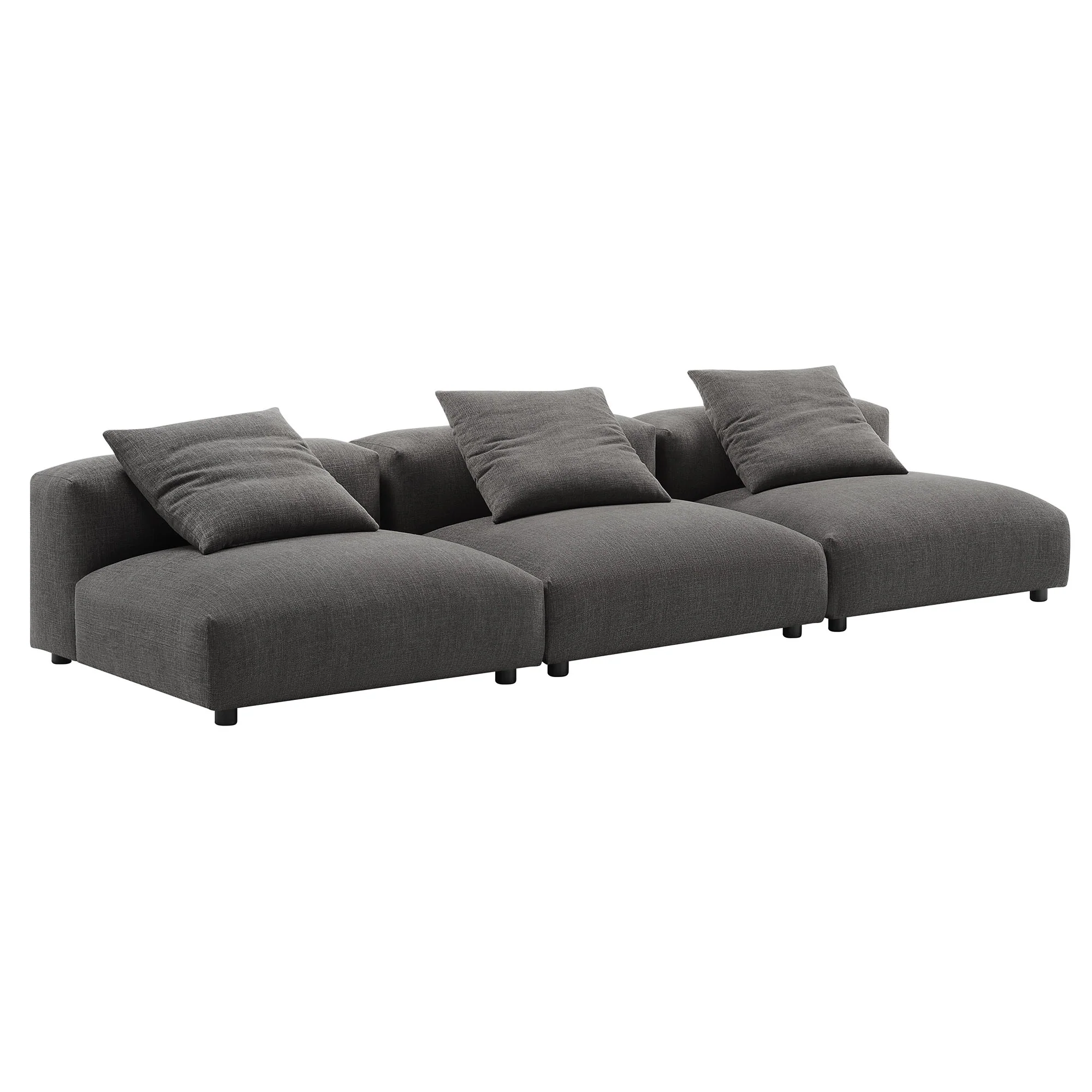 Solace 3-Piece Modular Upholstered Fabric Sofa by Modway - Image 2