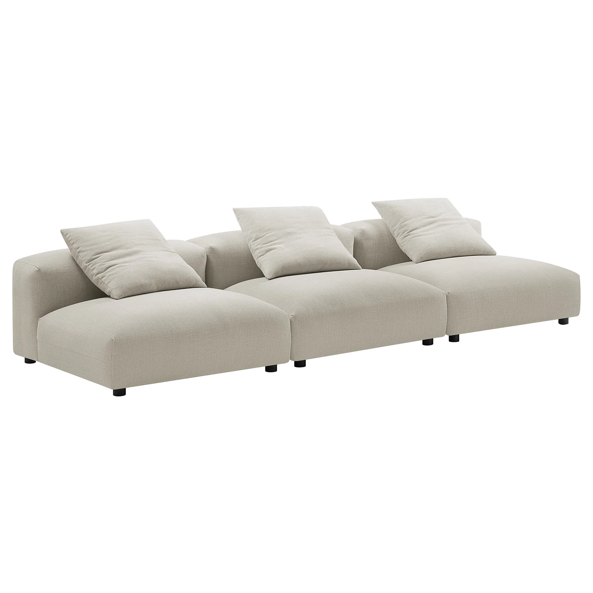 Solace 3-Piece Modular Upholstered Fabric Sofa by Modway - Image 6