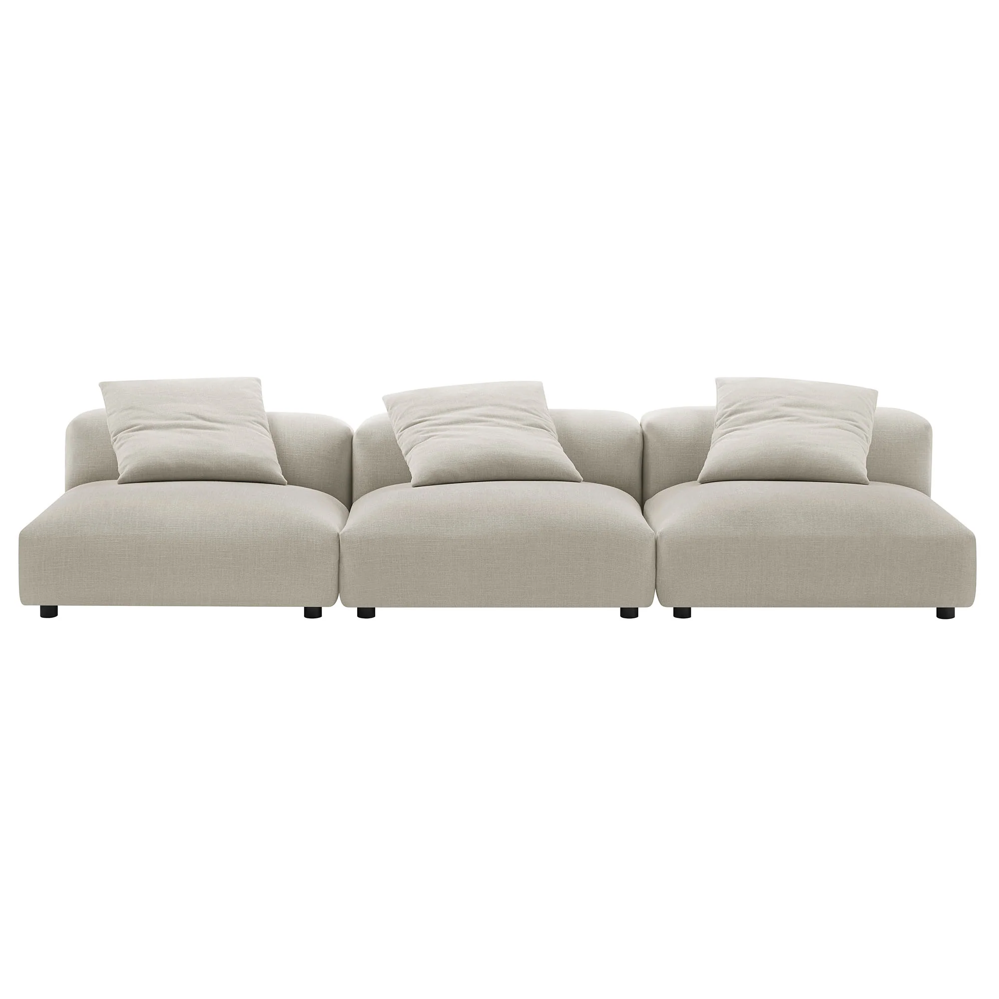 Solace 3-Piece Modular Upholstered Fabric Sofa by Modway - Image 7