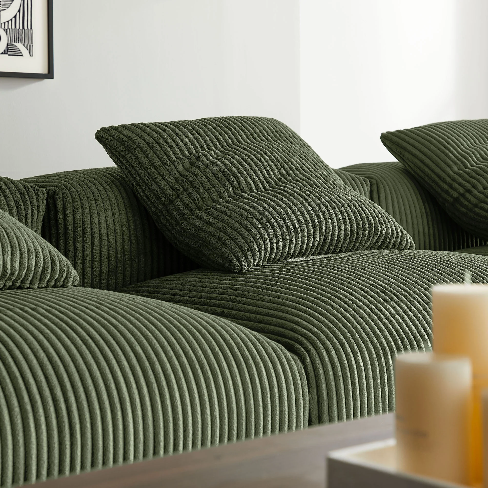 Solace 4-Piece Modular Corduroy Upholstered Sectional Sofa by Modway - Image 11