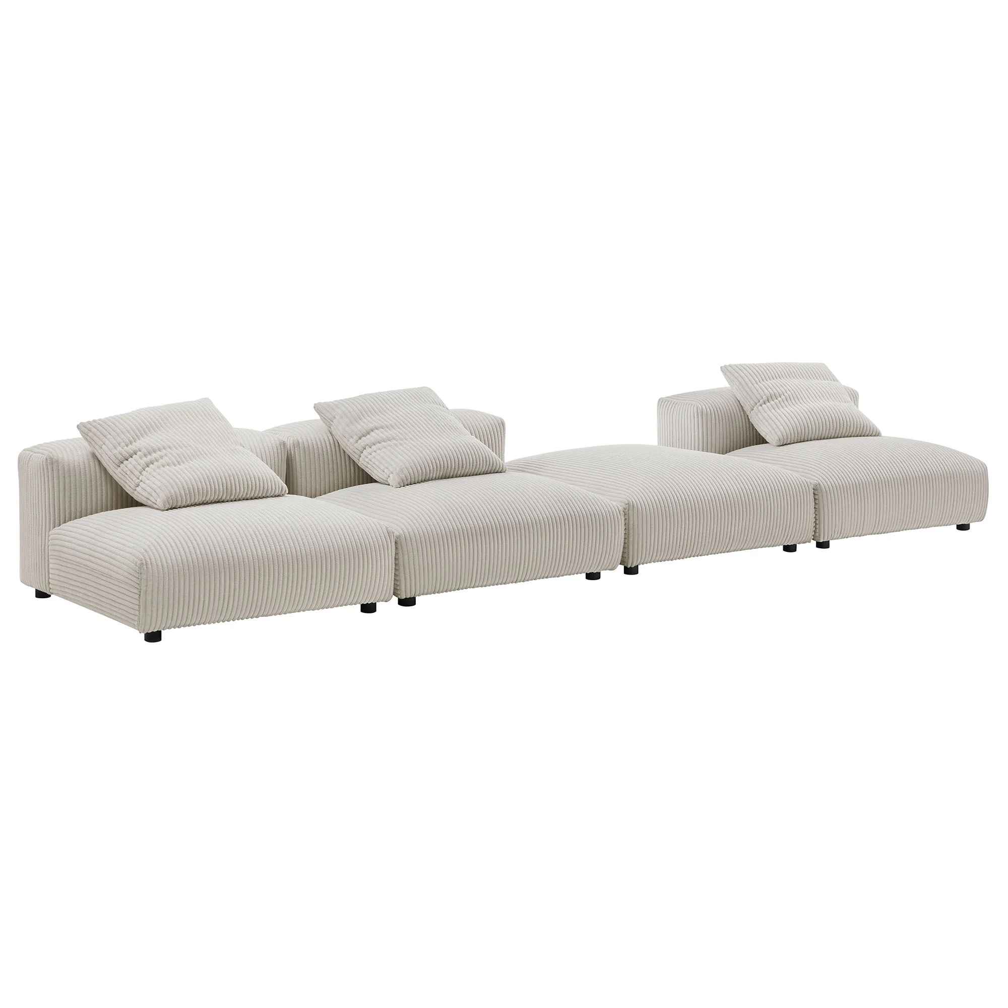 Solace 4-Piece Modular Corduroy Upholstered Sectional Sofa by Modway - Image 2