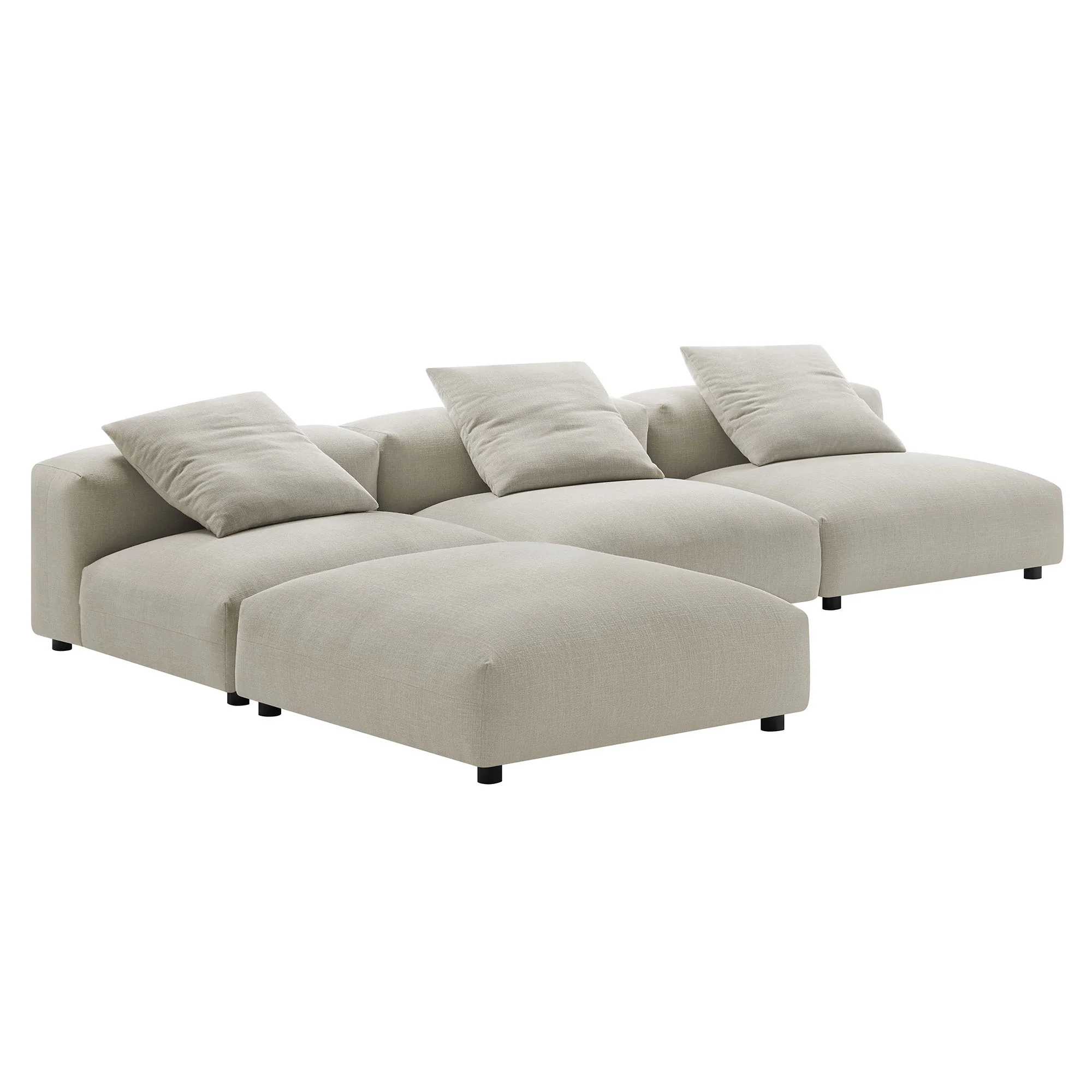 Solace 4-Piece Modular Upholstered Fabric Sectional Sofa by Modway - Image 10