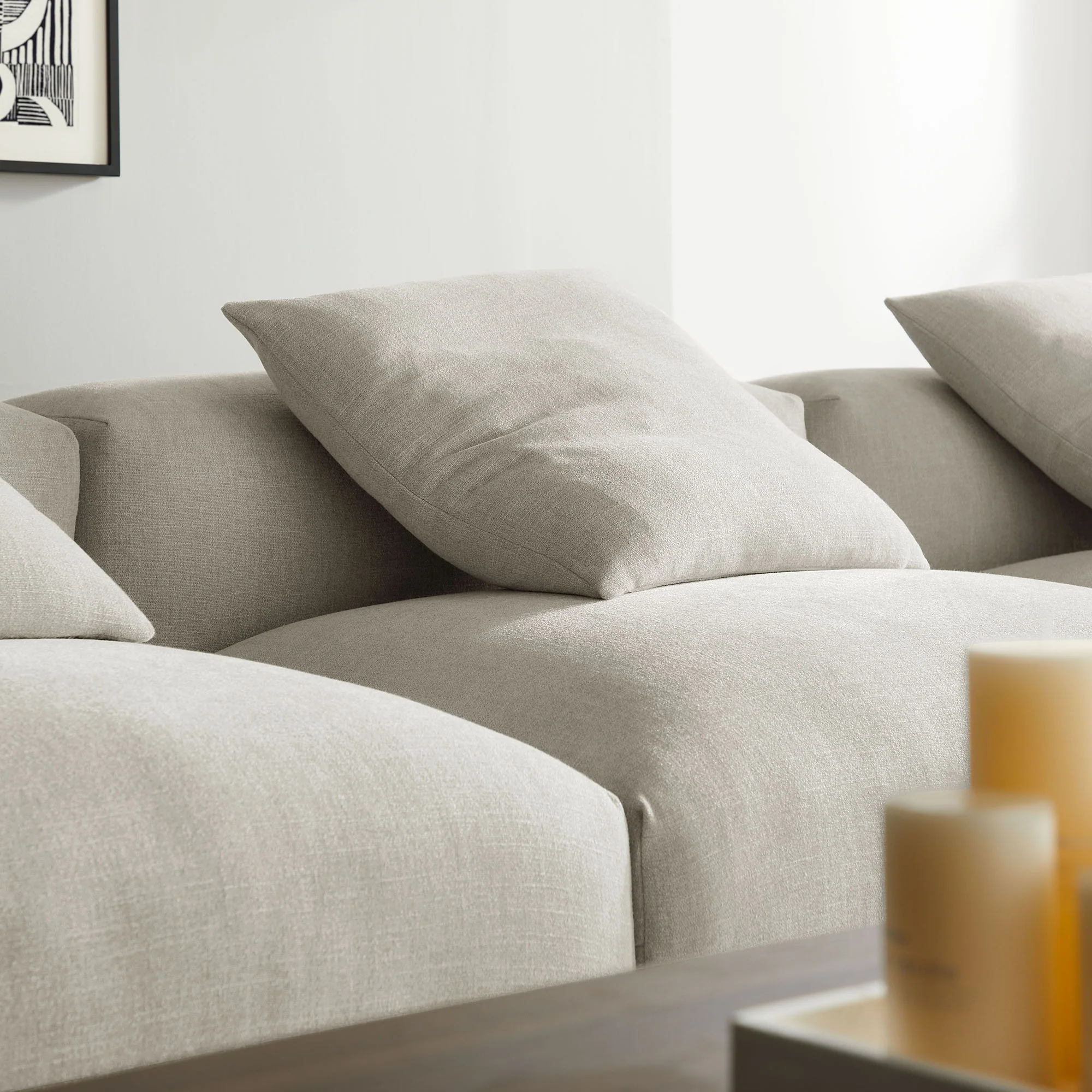Solace 4-Piece Modular Upholstered Fabric Sectional Sofa by Modway - Image 11
