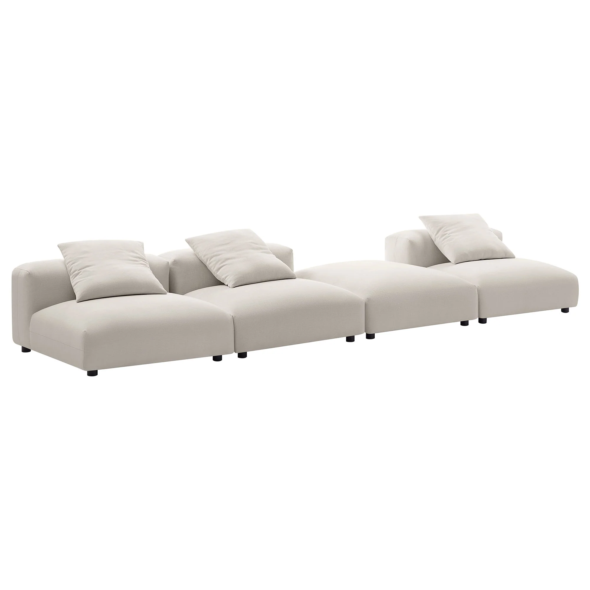 Solace 4-Piece Modular Upholstered Fabric Sectional Sofa by Modway - Image 15