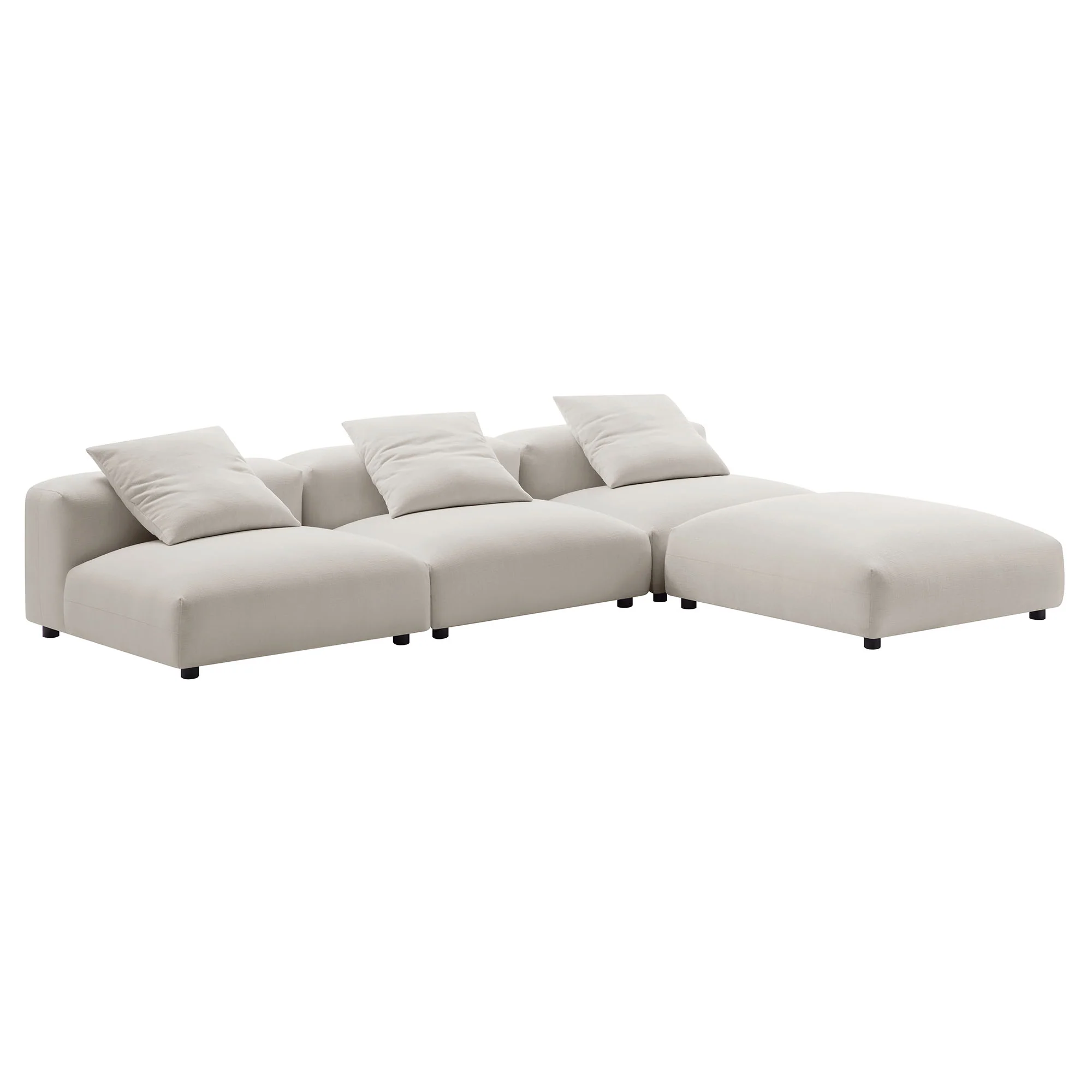 Solace 4-Piece Modular Upholstered Fabric Sectional Sofa by Modway - Image 16