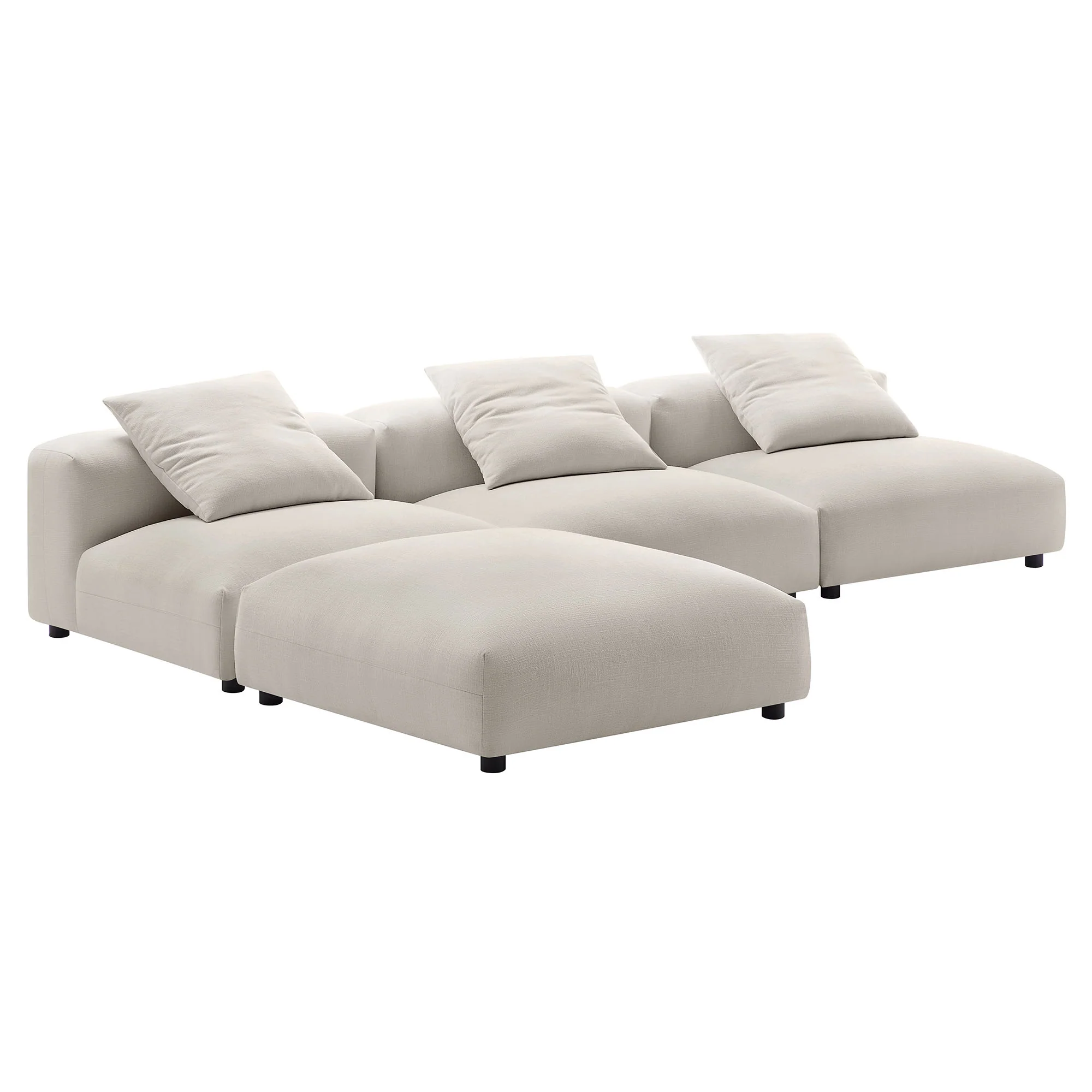 Solace 4-Piece Modular Upholstered Fabric Sectional Sofa by Modway - Image 17