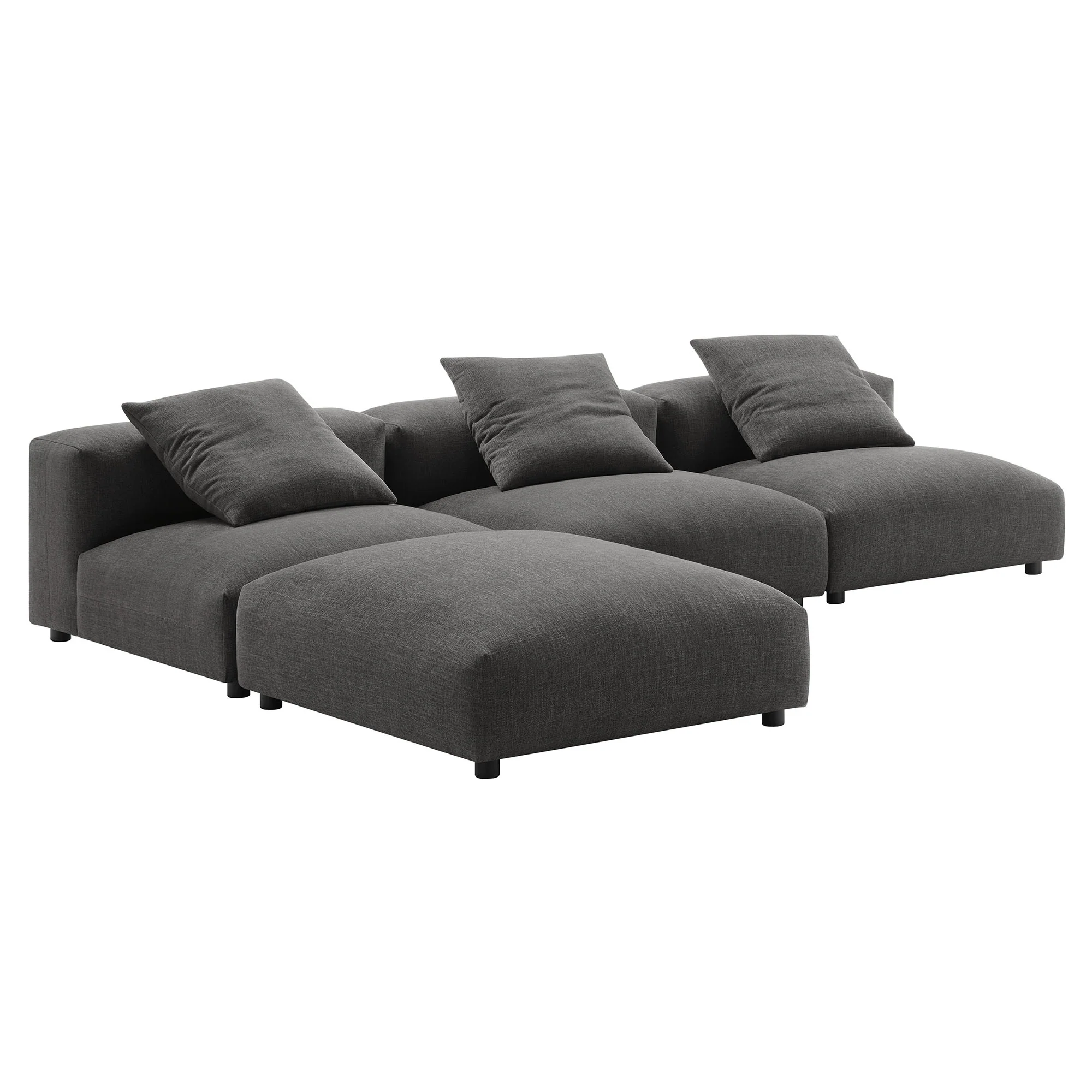Solace 4-Piece Modular Upholstered Fabric Sectional Sofa by Modway - Image 3