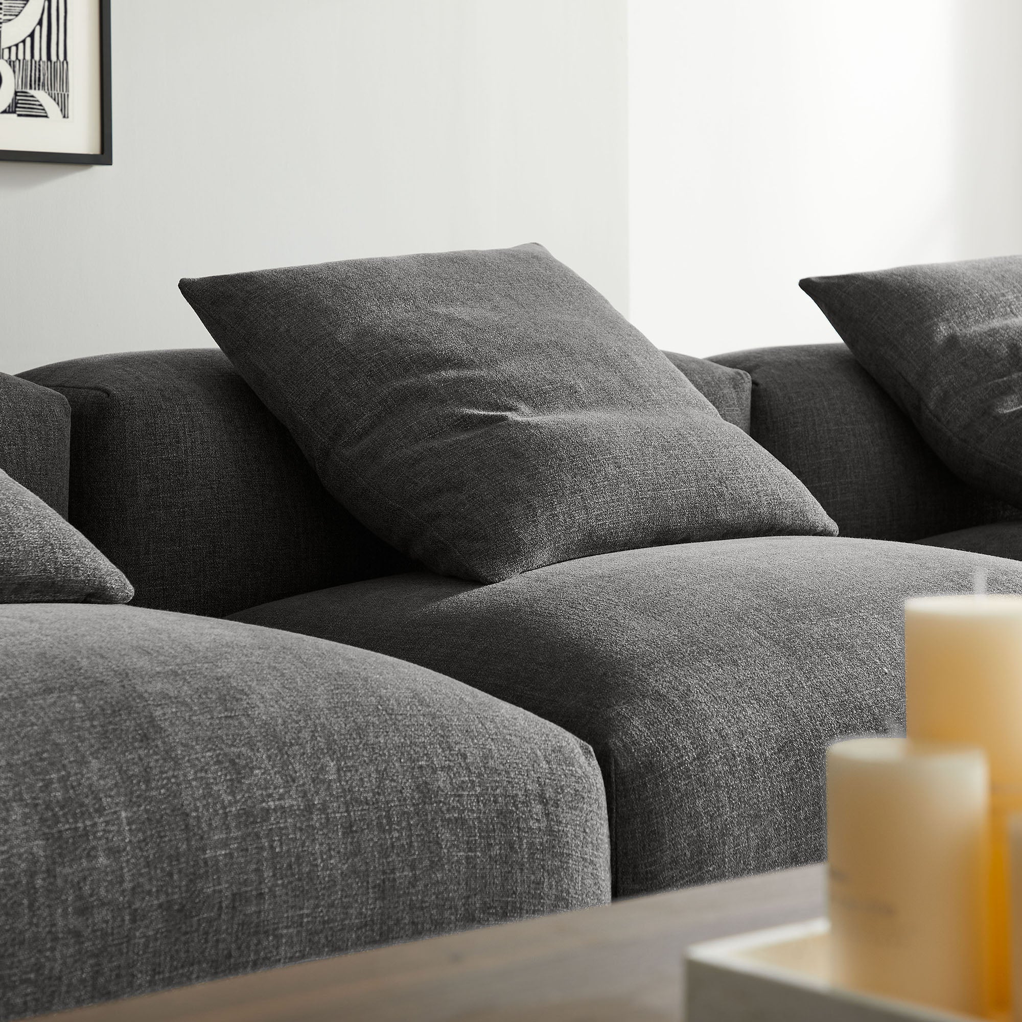 Solace 4-Piece Modular Upholstered Fabric Sectional Sofa by Modway - Image 4