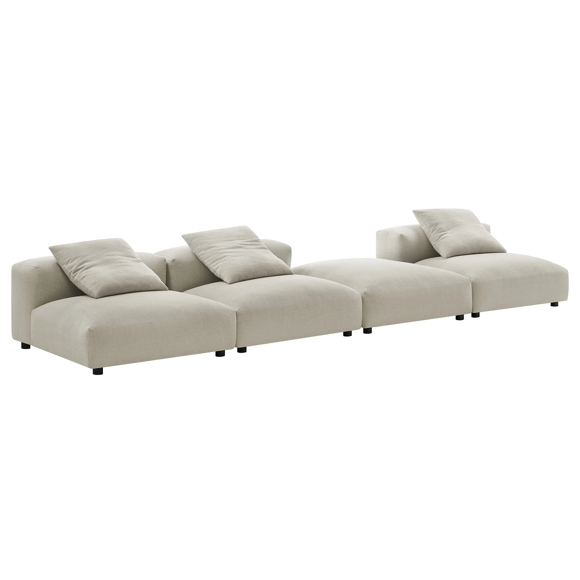 Solace 4-Piece Modular Upholstered Fabric Sectional Sofa by Modway - Image 8