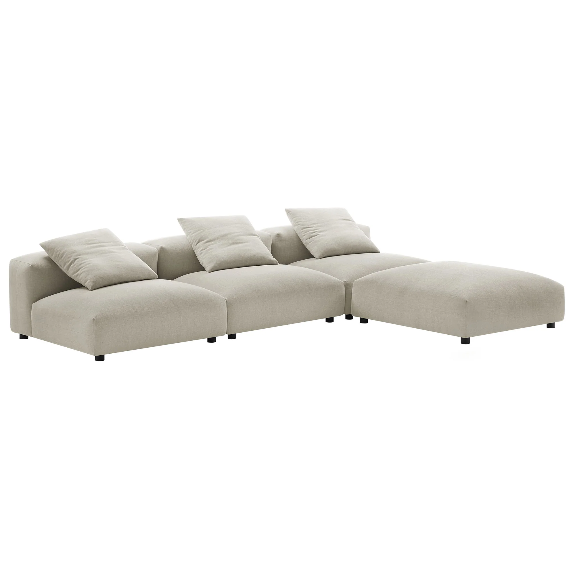 Solace 4-Piece Modular Upholstered Fabric Sectional Sofa by Modway - Image 9