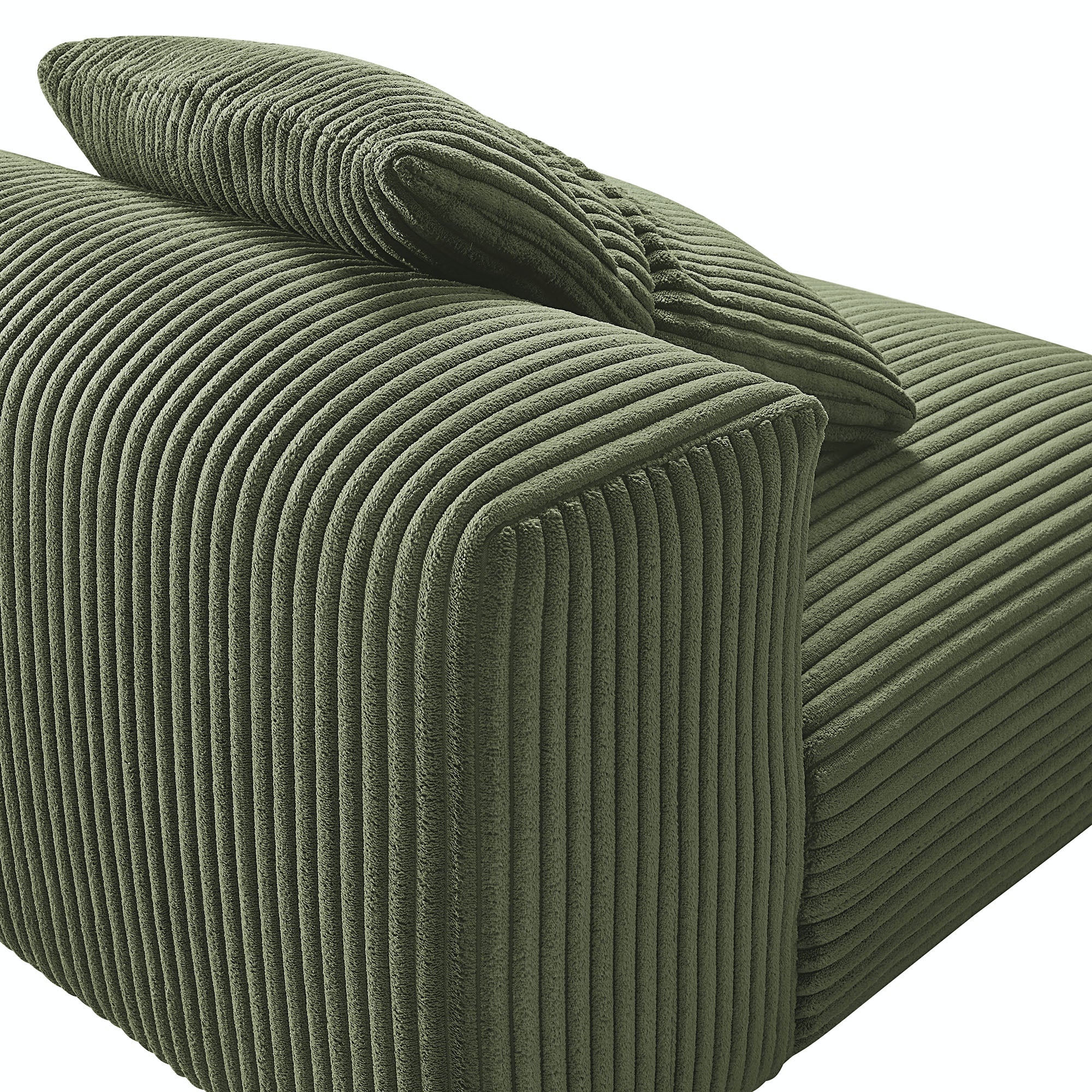 Solace Modular Corduroy Upholstered Armless Chair by Modway - Image 14