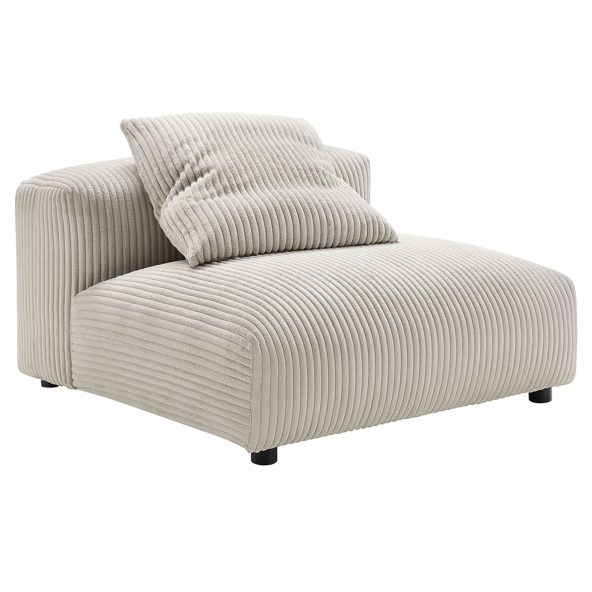 Solace Modular Corduroy Upholstered Armless Chair by Modway - Image 2