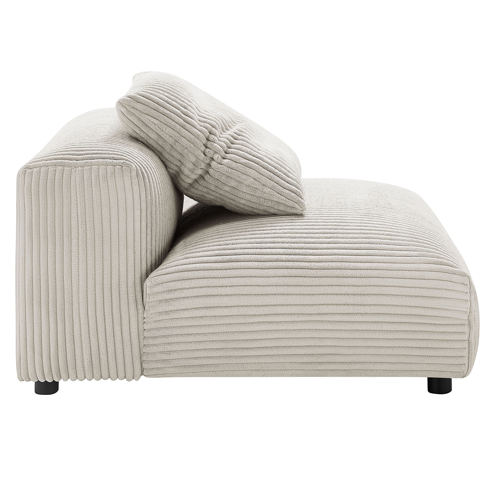 Solace Modular Corduroy Upholstered Armless Chair by Modway - Image 3