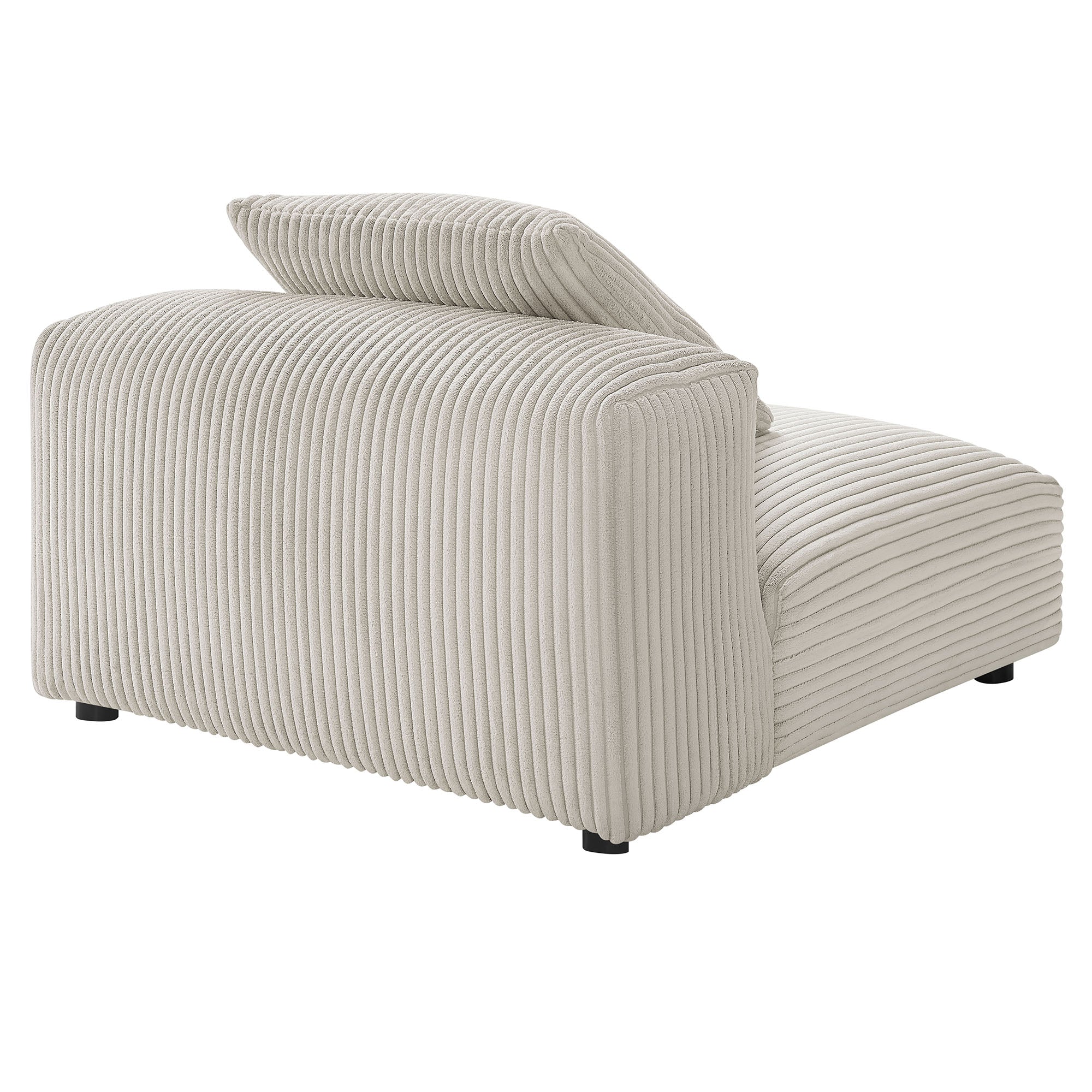 Solace Modular Corduroy Upholstered Armless Chair by Modway - Image 4