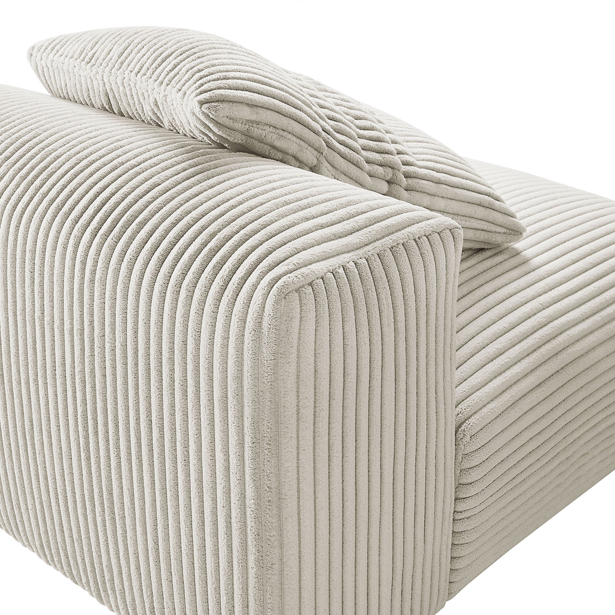 Solace Modular Corduroy Upholstered Armless Chair by Modway - Image 6