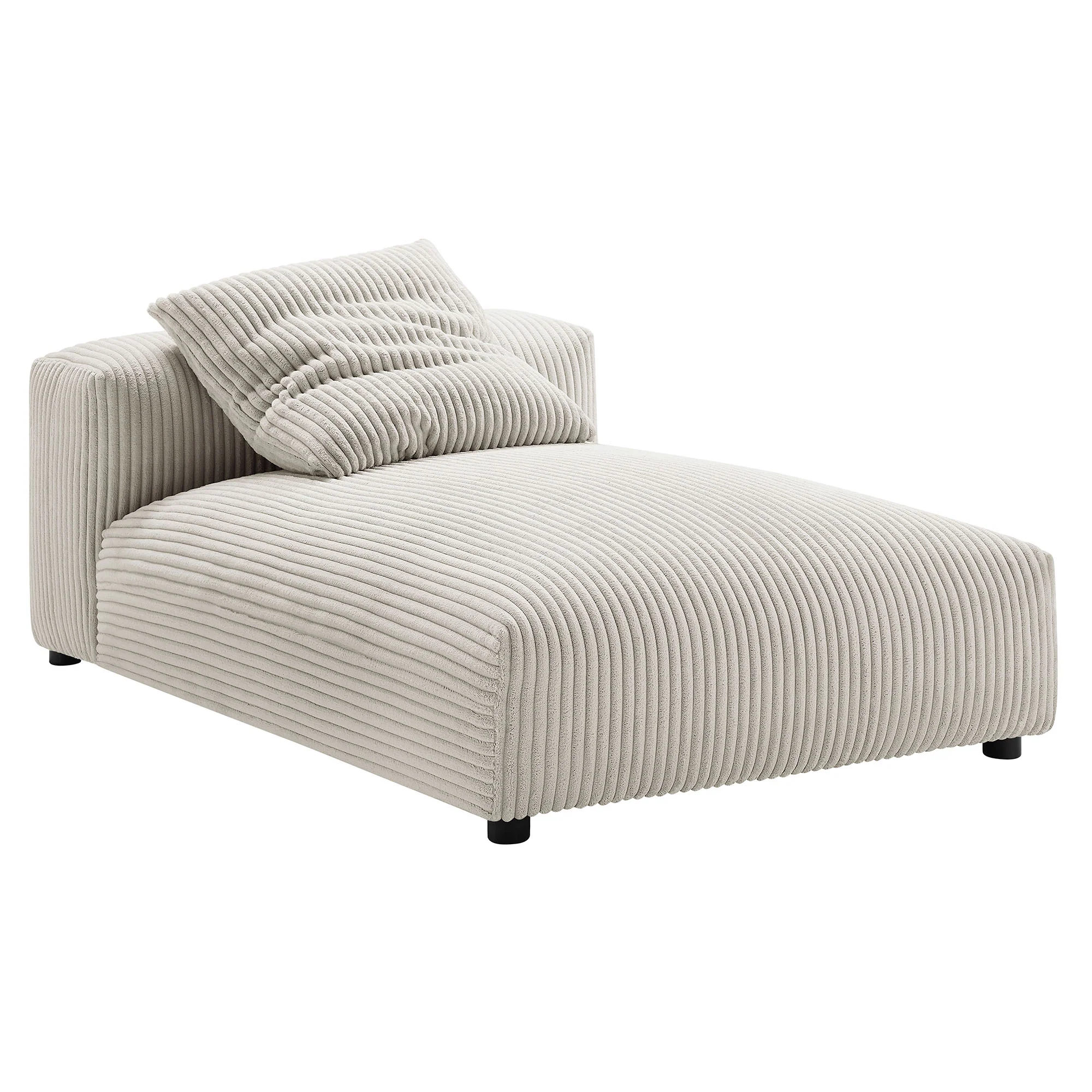 Solace Modular Corduroy Upholstered Armless Chaise Lounge by Modway - Image 2