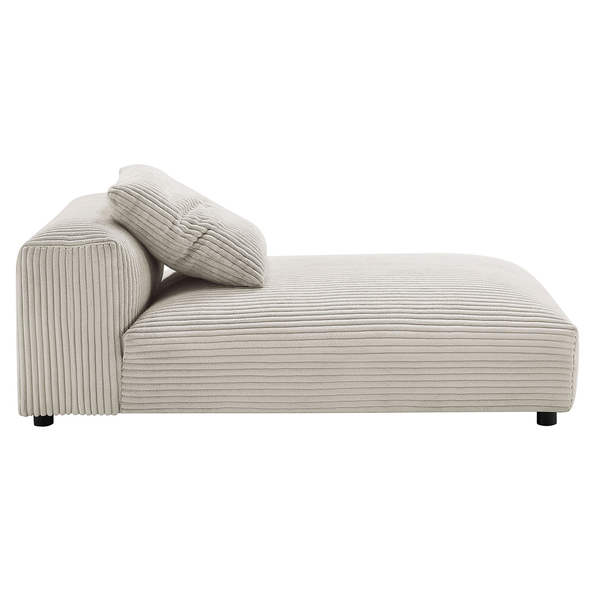 Solace Modular Corduroy Upholstered Armless Chaise Lounge by Modway - Image 3