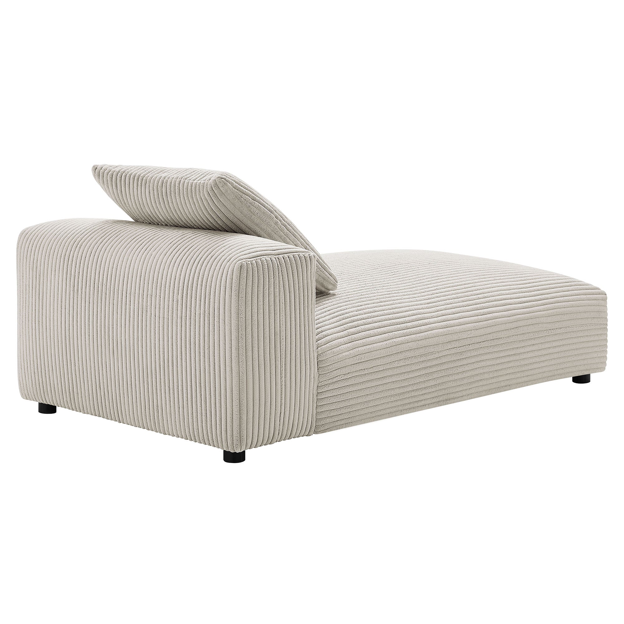 Solace Modular Corduroy Upholstered Armless Chaise Lounge by Modway - Image 4
