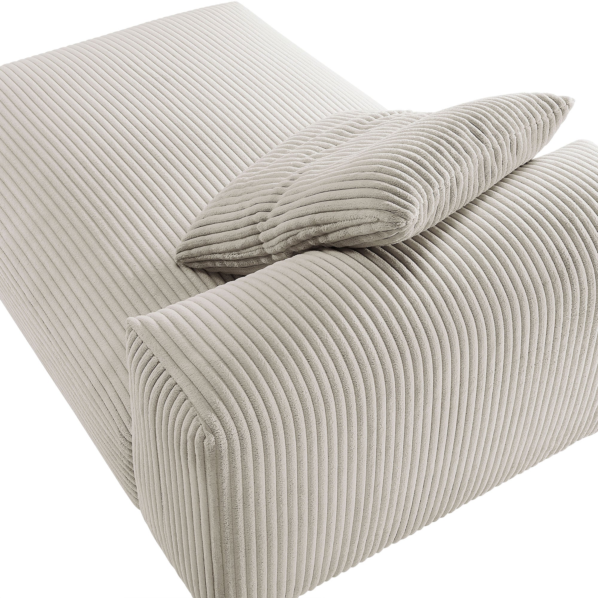 Solace Modular Corduroy Upholstered Armless Chaise Lounge by Modway - Image 6