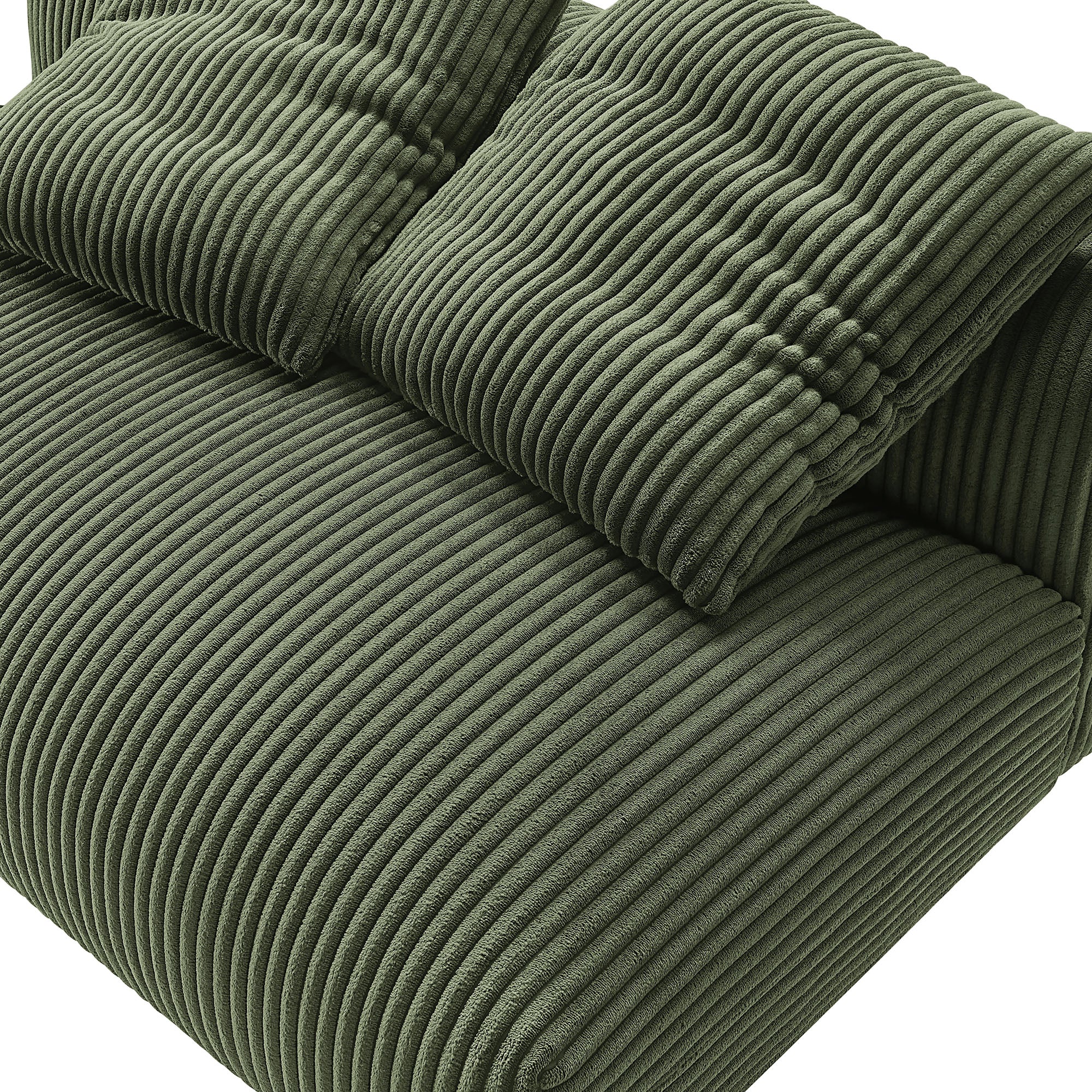 Solace Modular Corduroy Upholstered Armless Loveseat by Modway - Image 14