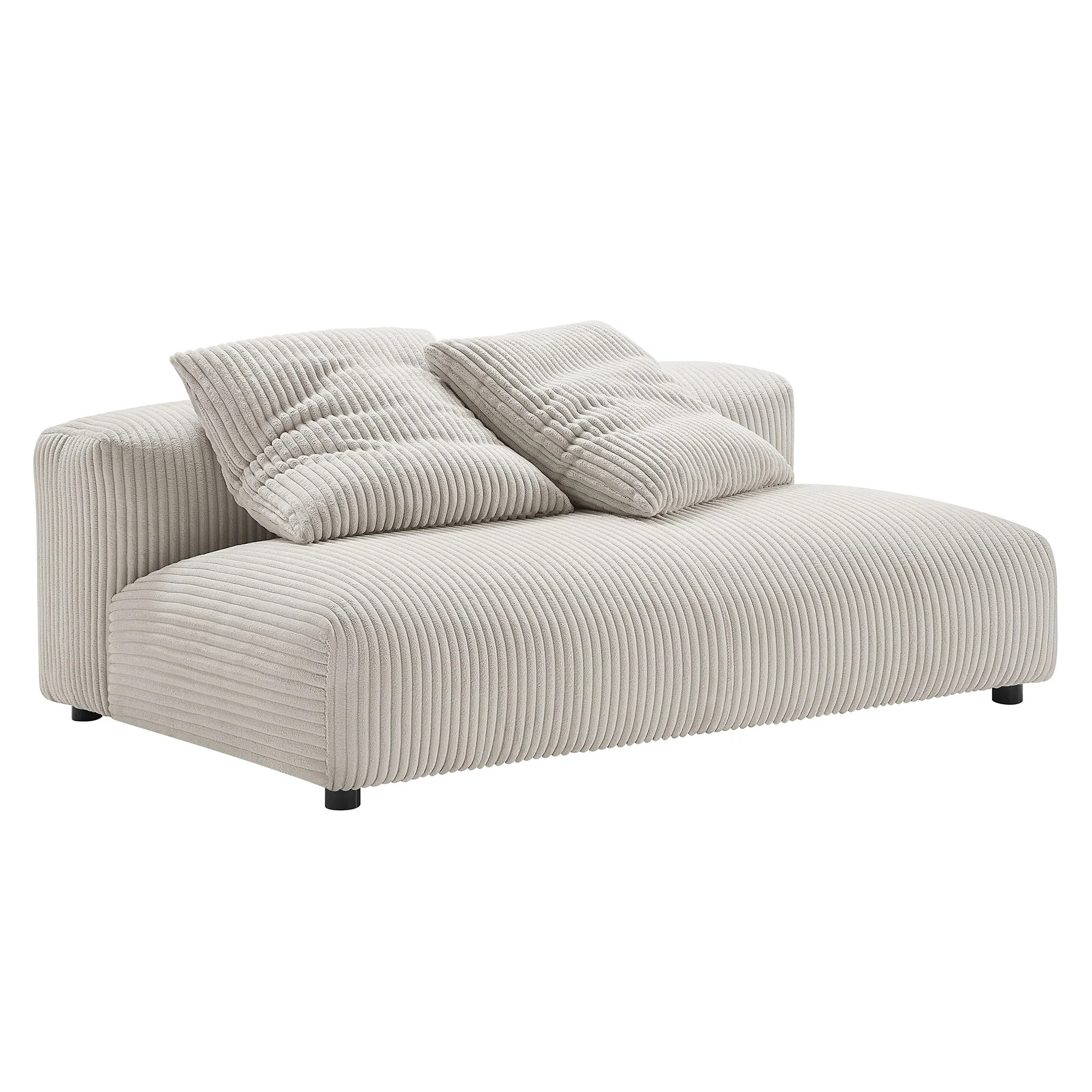 Solace Modular Corduroy Upholstered Armless Loveseat by Modway - Image 2