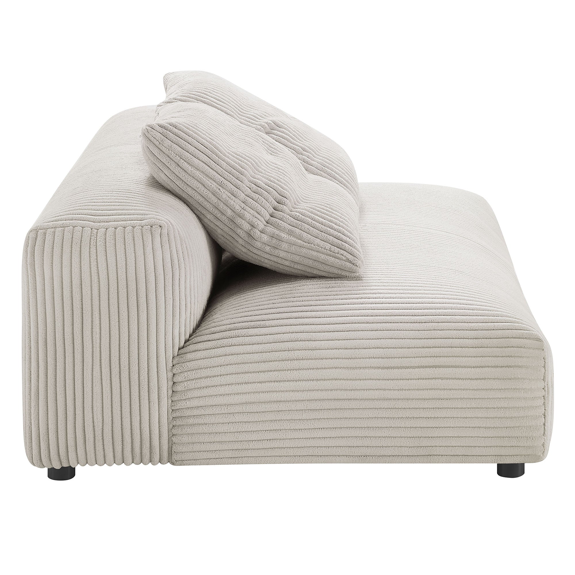 Solace Modular Corduroy Upholstered Armless Loveseat by Modway - Image 3