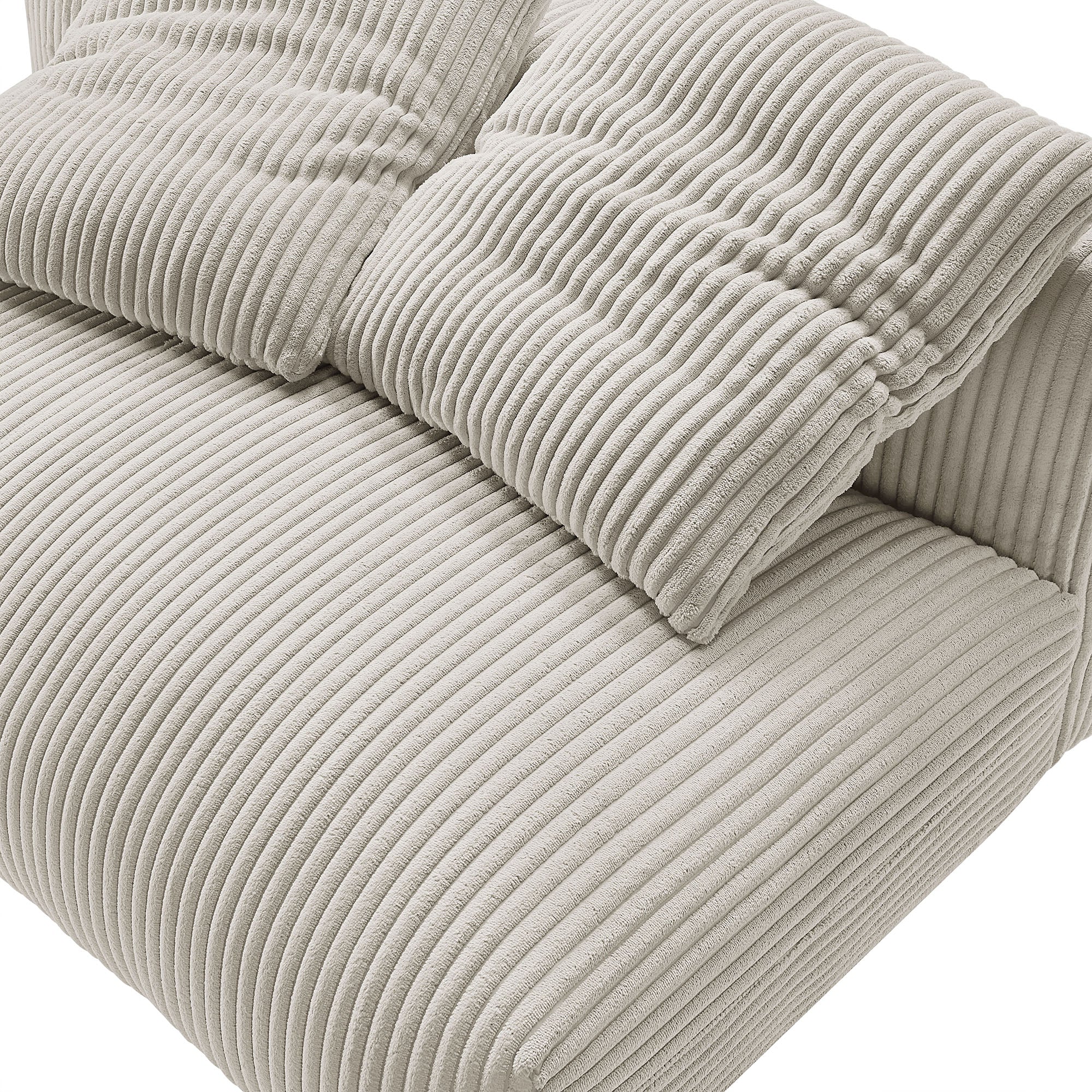 Solace Modular Corduroy Upholstered Armless Loveseat by Modway - Image 6