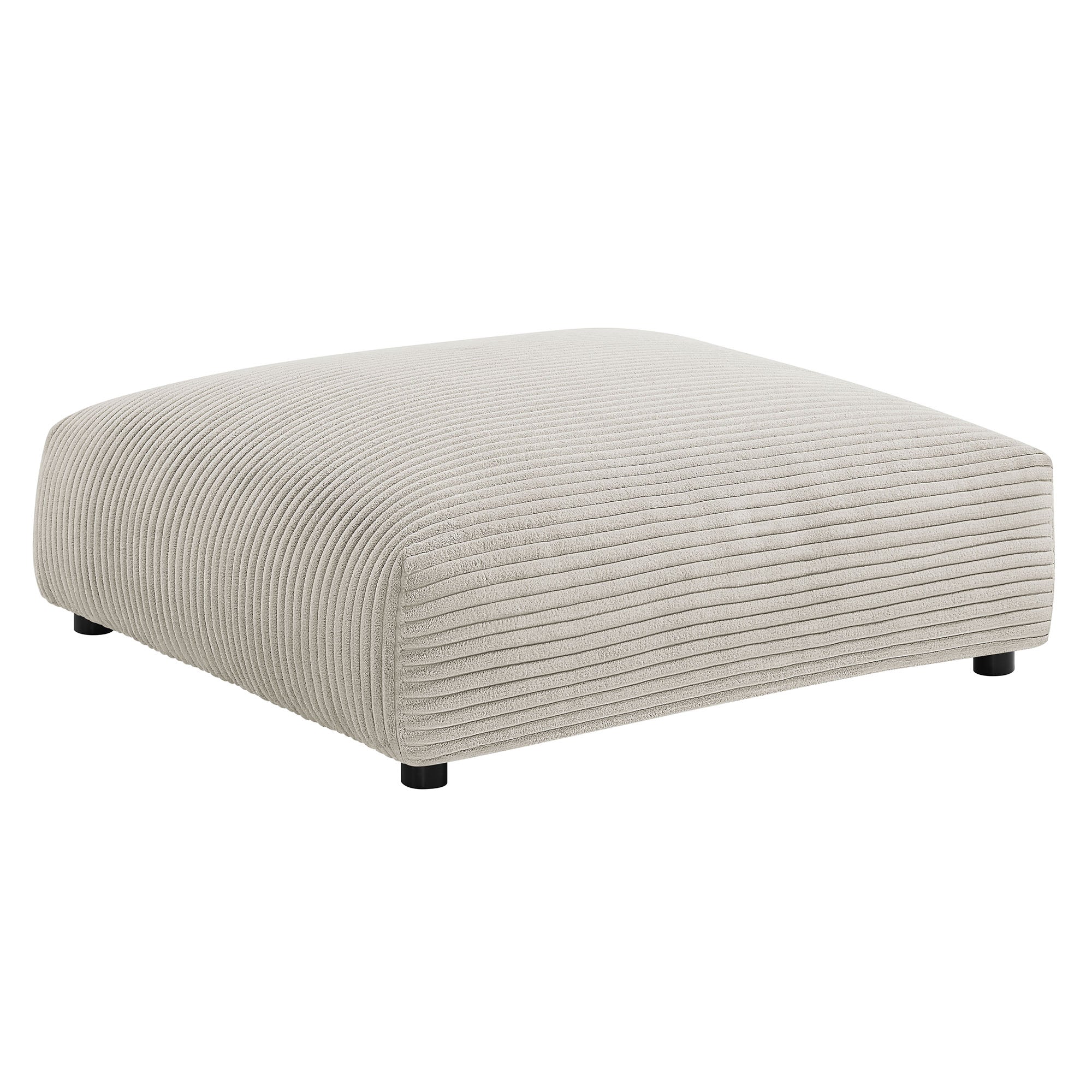 Solace Modular Corduroy Upholstered Ottoman by Modway - Image 2