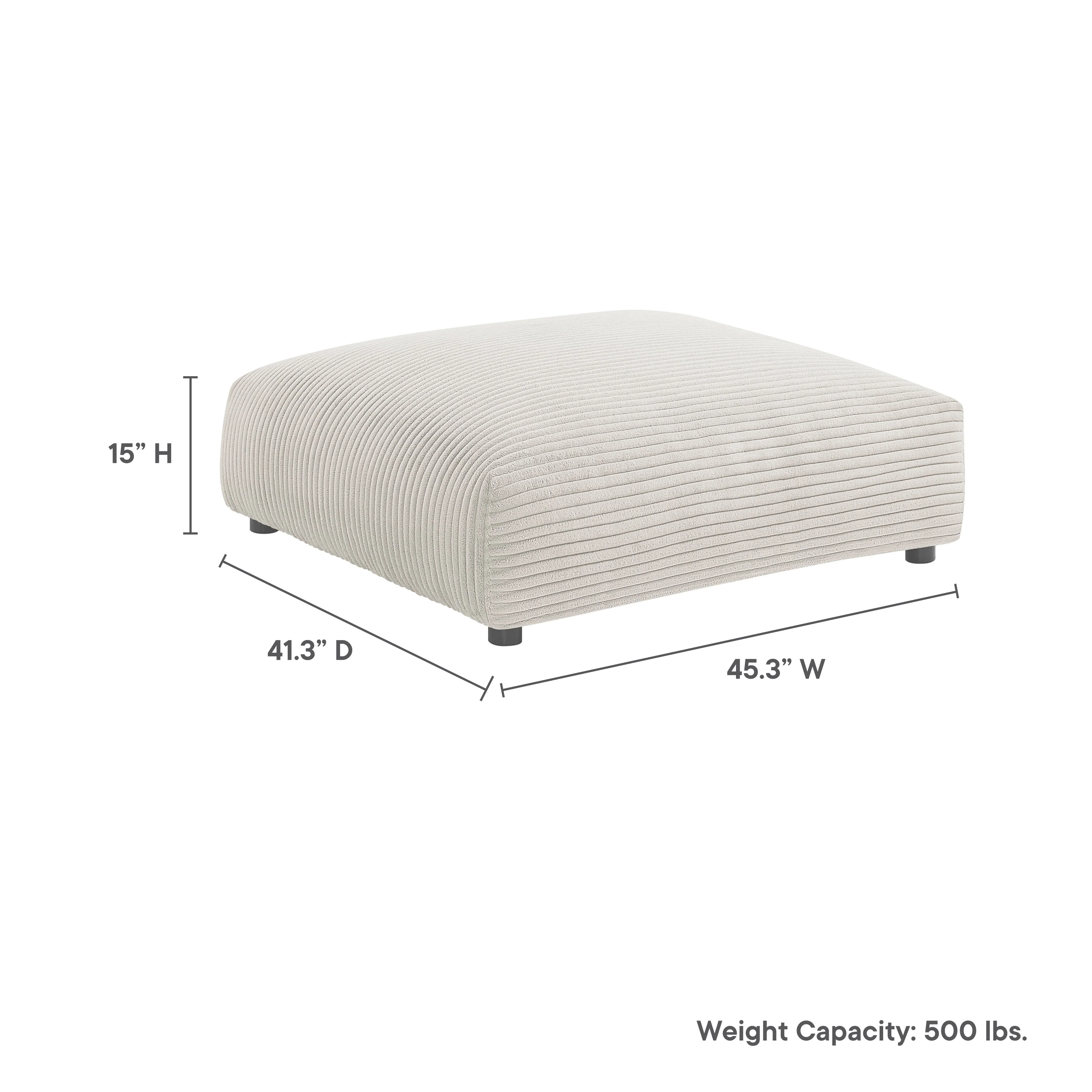 Solace Modular Corduroy Upholstered Ottoman by Modway - Image 7