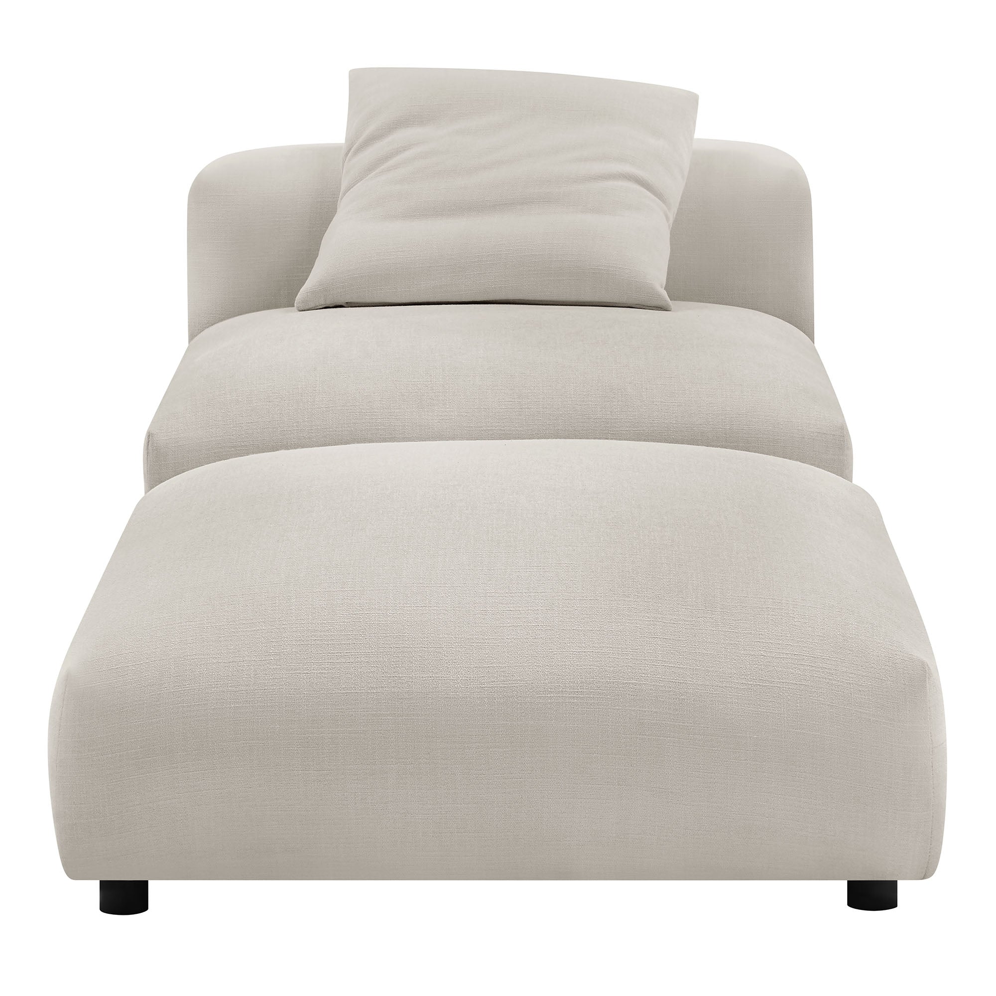 Solace Modular Upholstered Fabric Armless Chair and Ottoman Set by Modway - Image 12