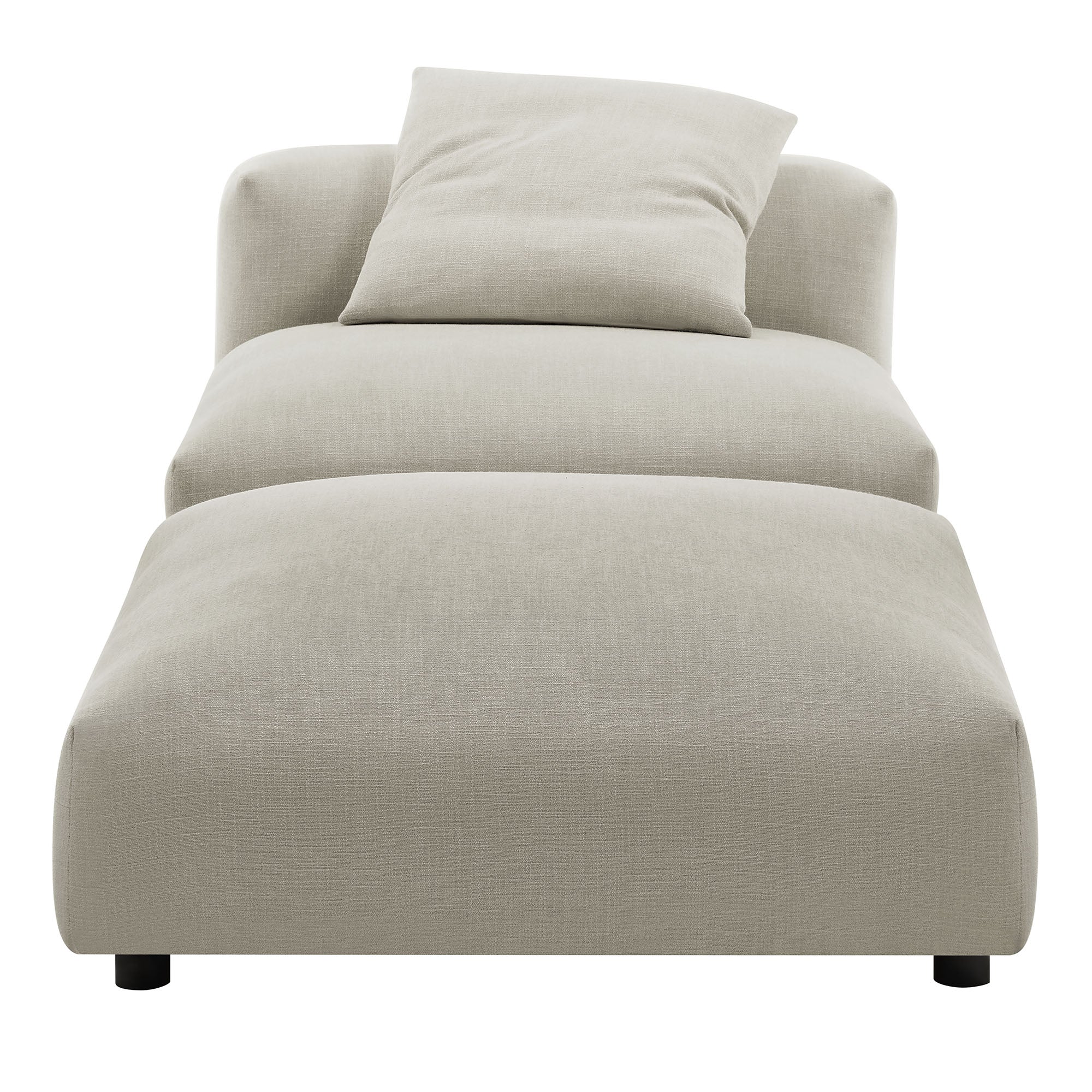 Solace Modular Upholstered Fabric Armless Chair and Ottoman Set by Modway - Image 7