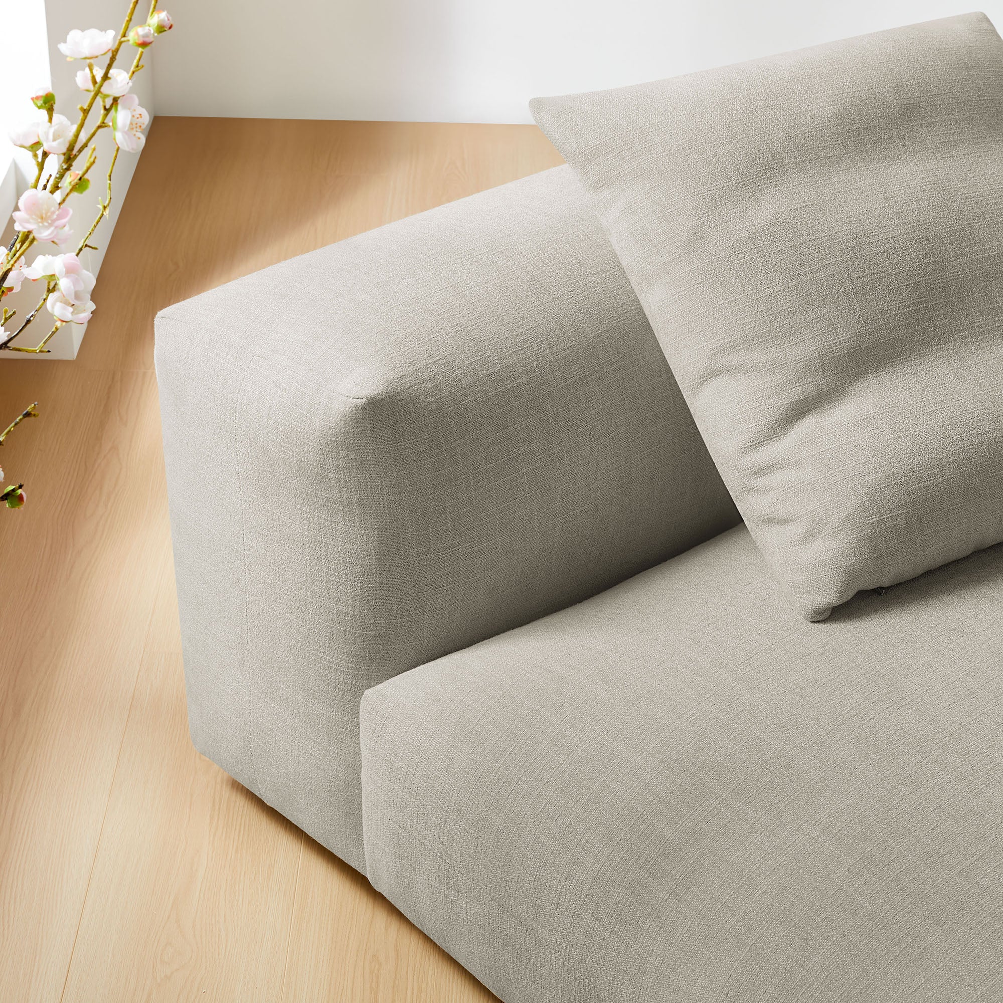 Solace Modular Upholstered Fabric Armless Chair by Modway - Image 15