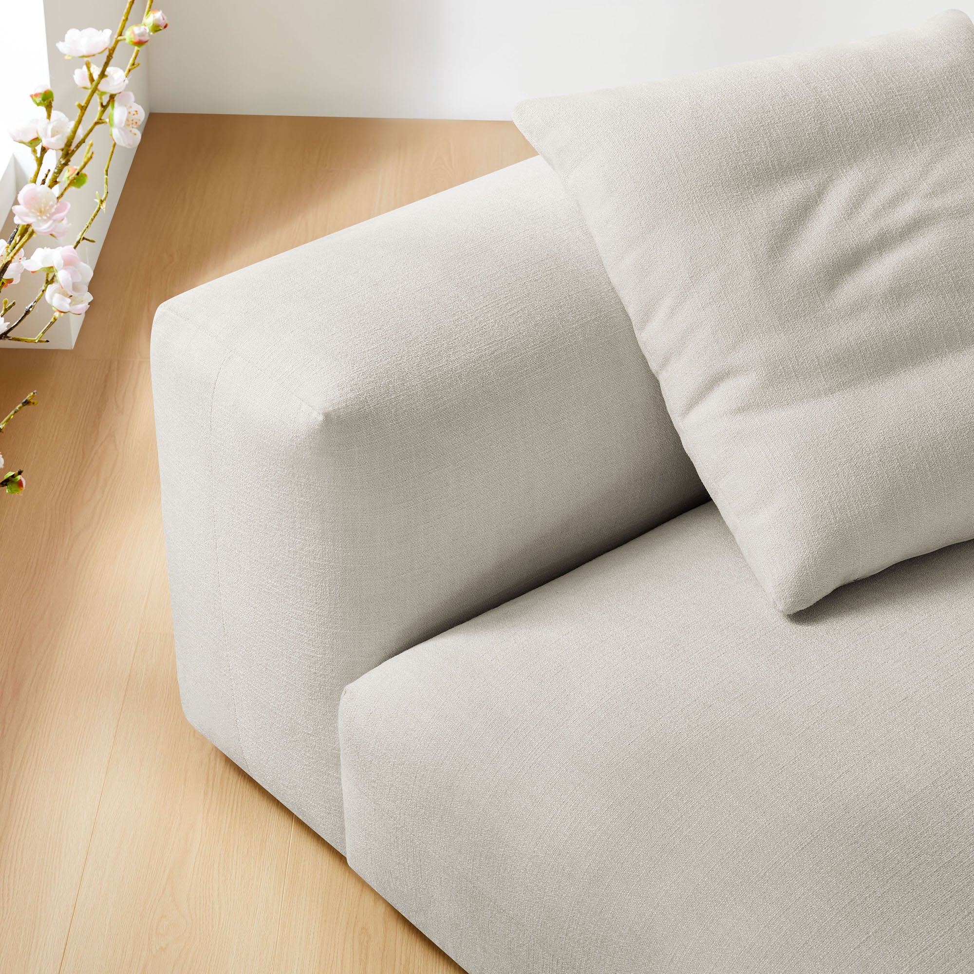 Solace Modular Upholstered Fabric Armless Chair by Modway - Image 24