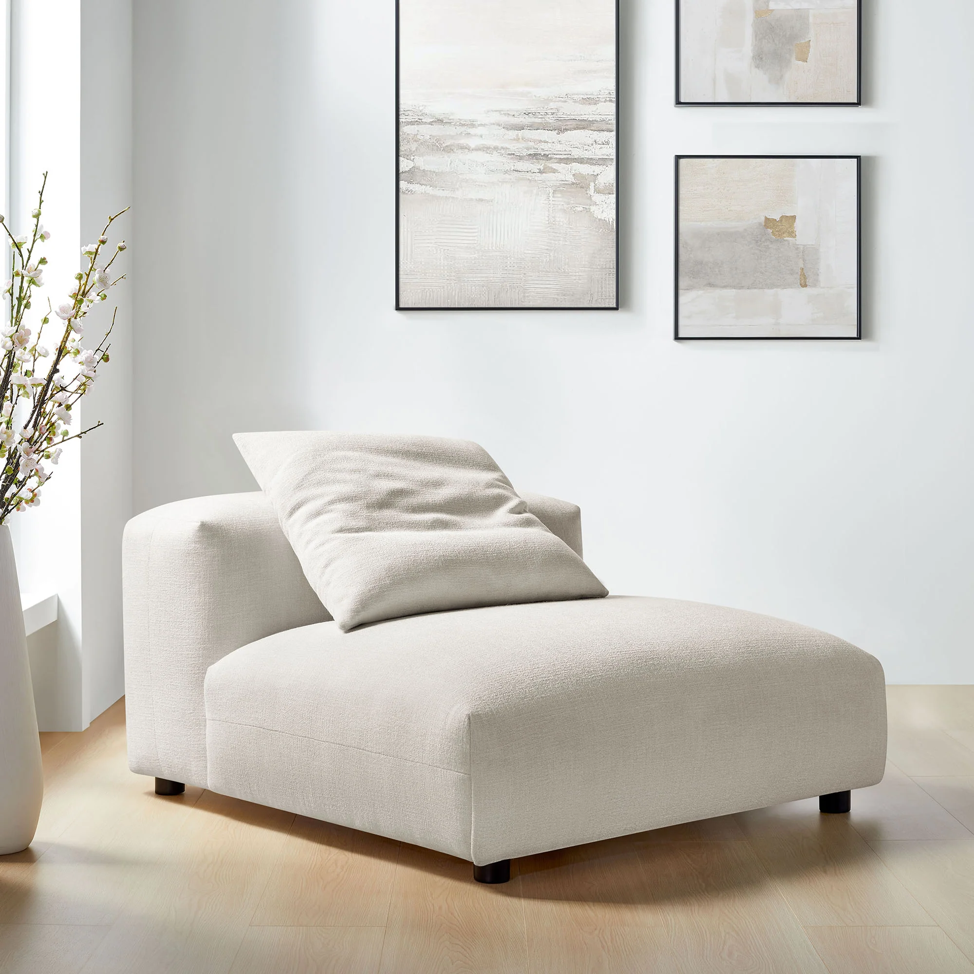 Solace Modular Upholstered Fabric Armless Chair by Modway - Image 25