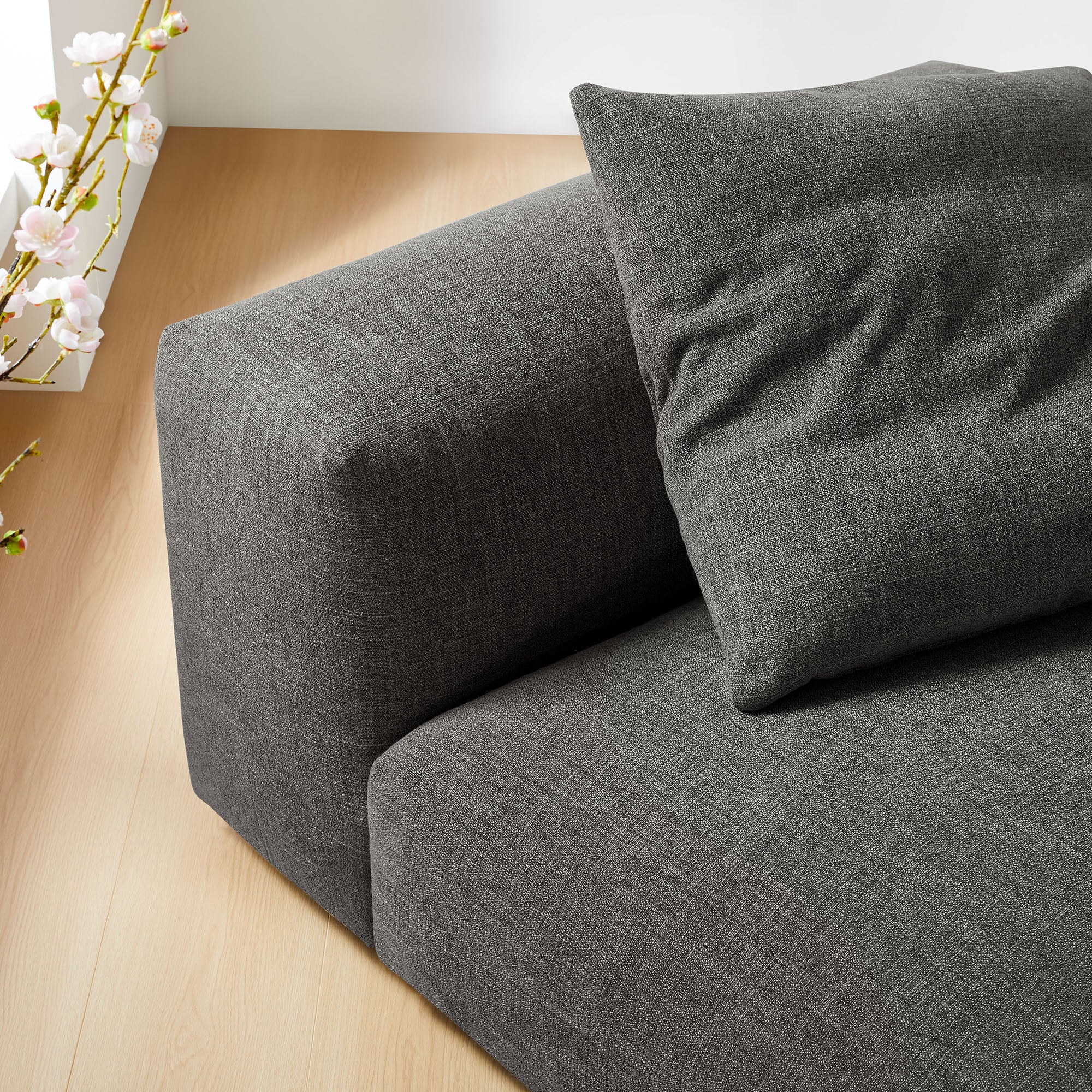 Solace Modular Upholstered Fabric Armless Chair by Modway - Image 7