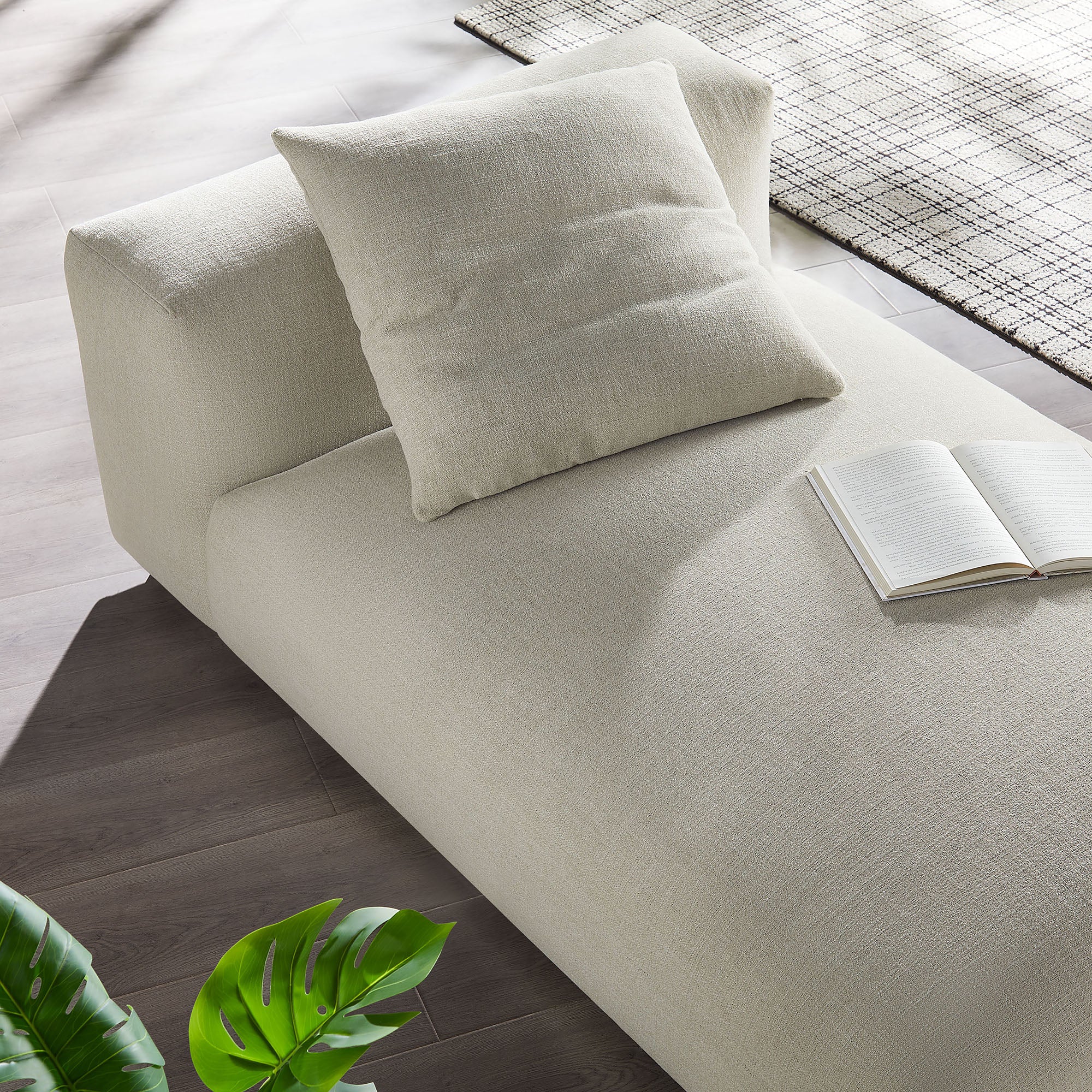 Solace Modular Upholstered Fabric Armless Chaise Lounge by Modway - Image 15